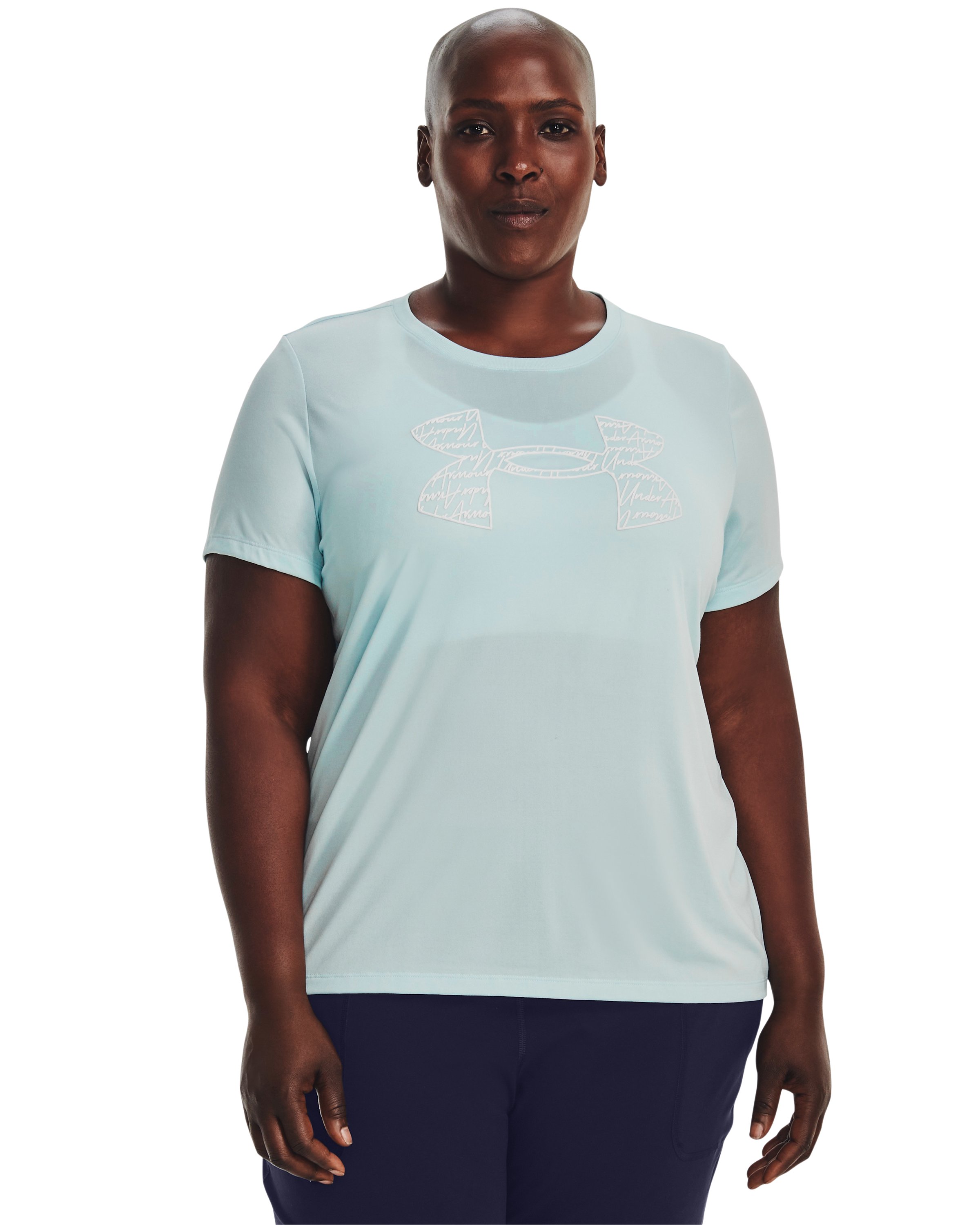 Women's UA Tech Script Logo Short Sleeve  2