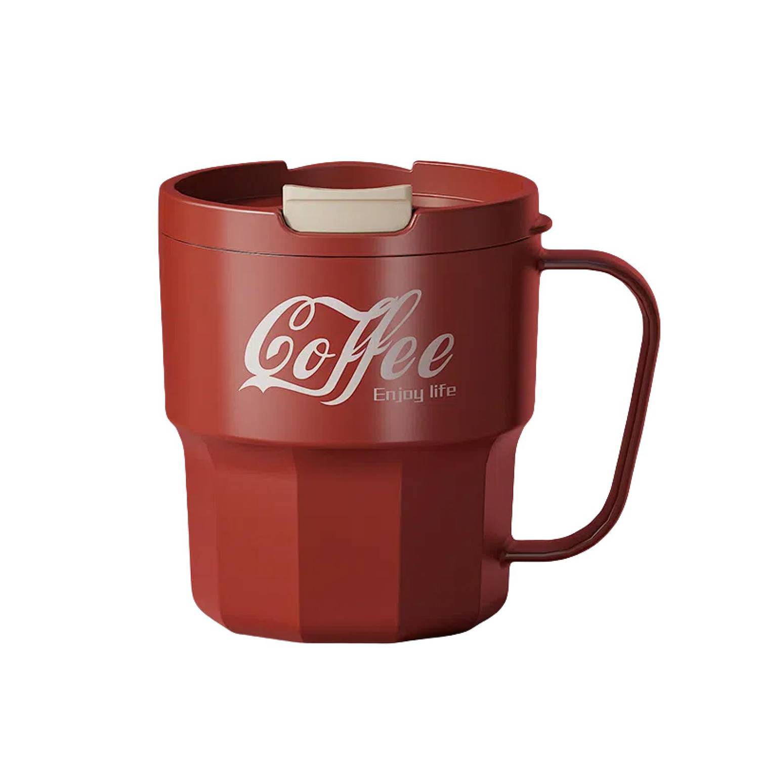 13Oz Stainless Steel Insulated Coffee Travel Mug W/ Lid 2