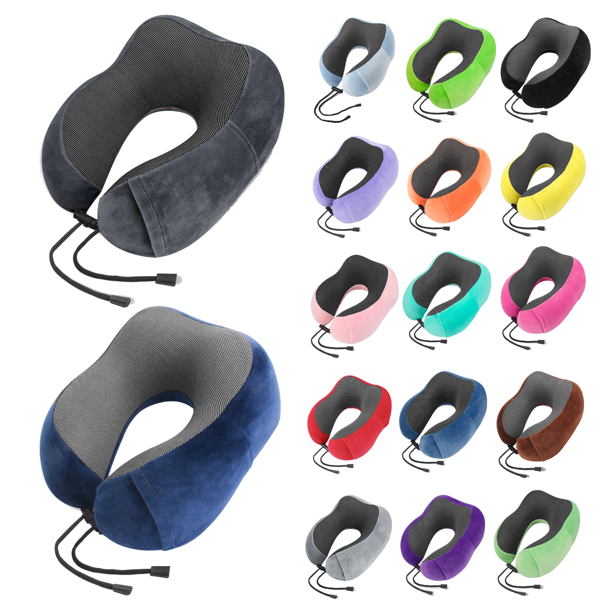 Neck Pillow U-Shaped Slow Rebound Sponge Neck Protector 2