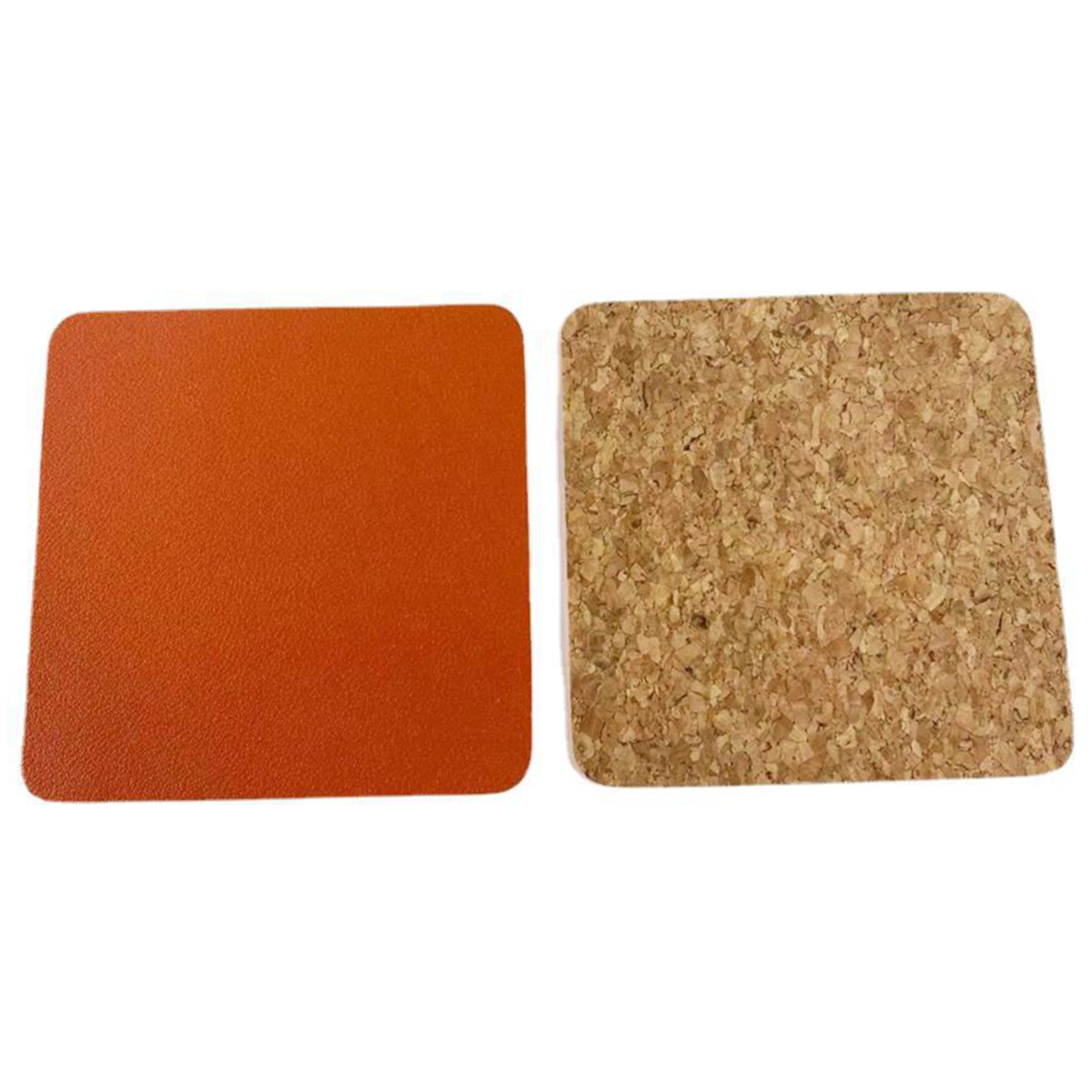 Round Faux Leather and Cork Coaster 4
