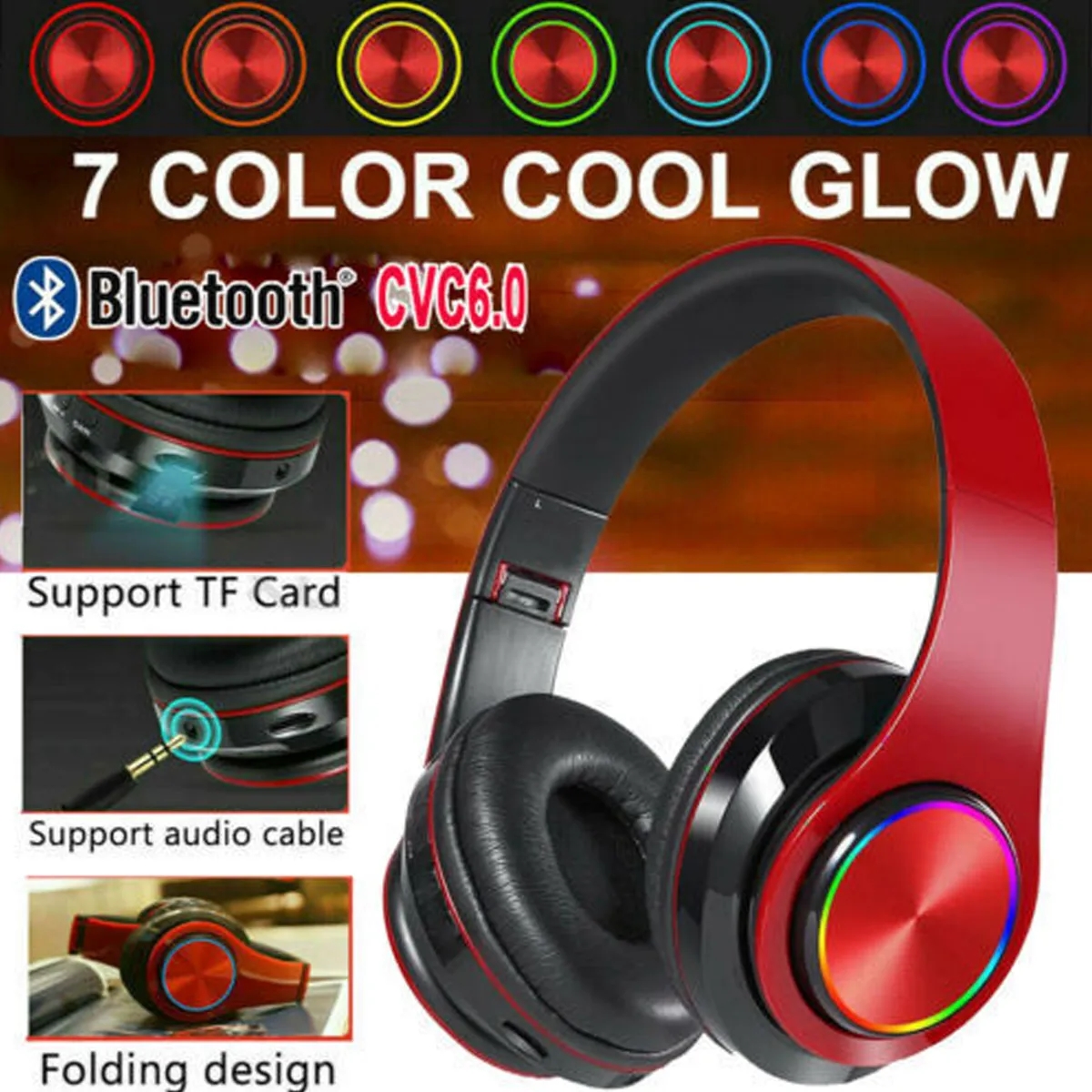 Bluetooth Wireless Headphones Fold Earphones 2