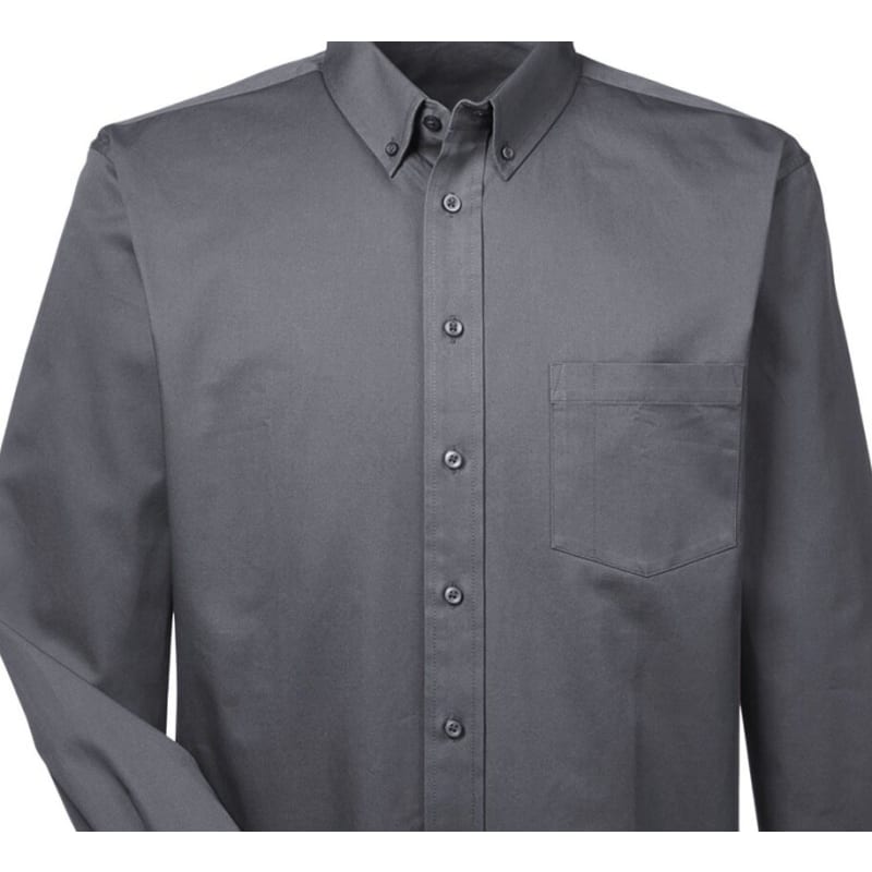 Harriton Men's Foundation 100% Cotton Long-Sleeve Twill Shirt With Teflon™ 2