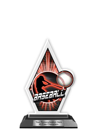 Baseball Acrylic Trophy: 6" Quasar, Baseball Redli 2