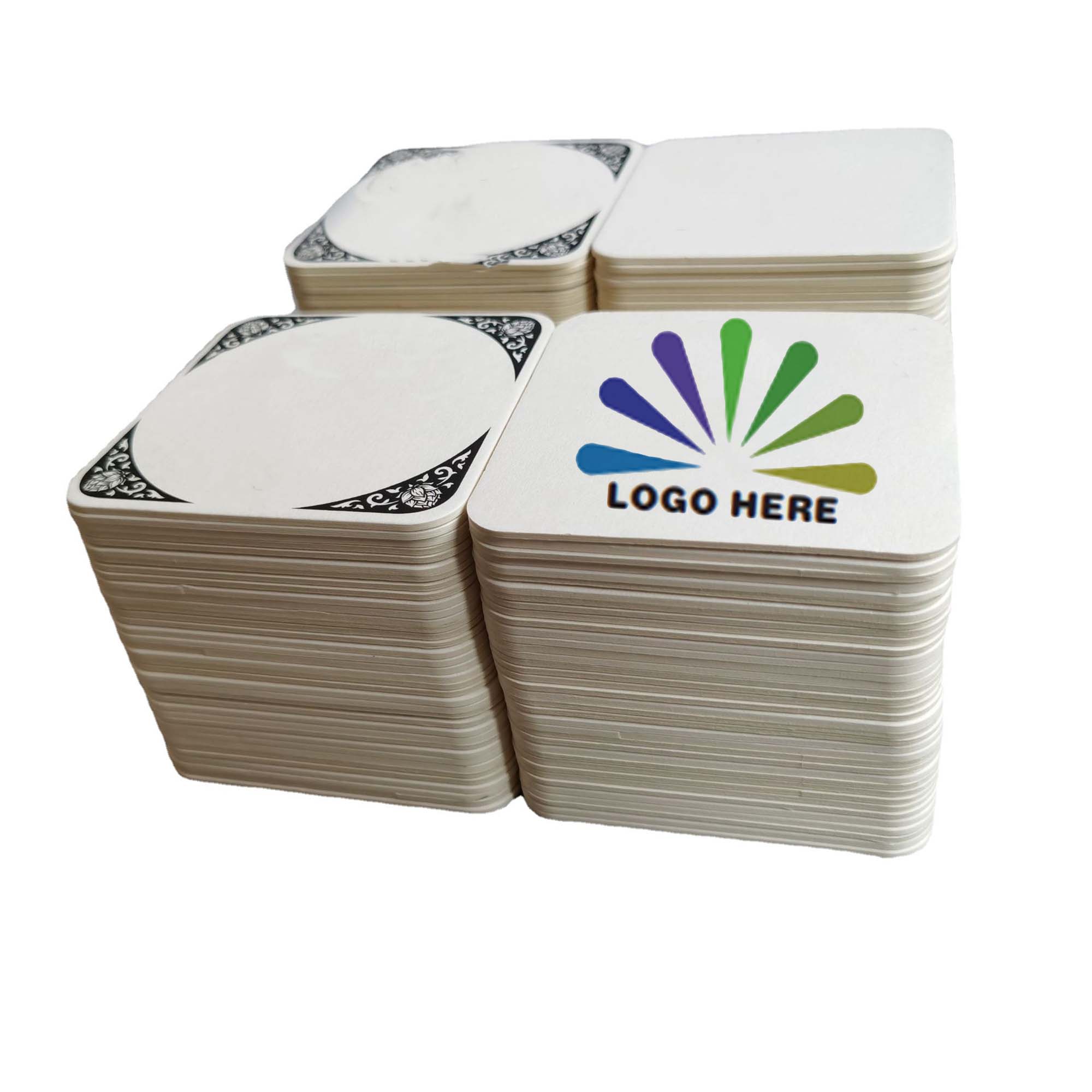 Square Rounded Corner Paper Coaster 2