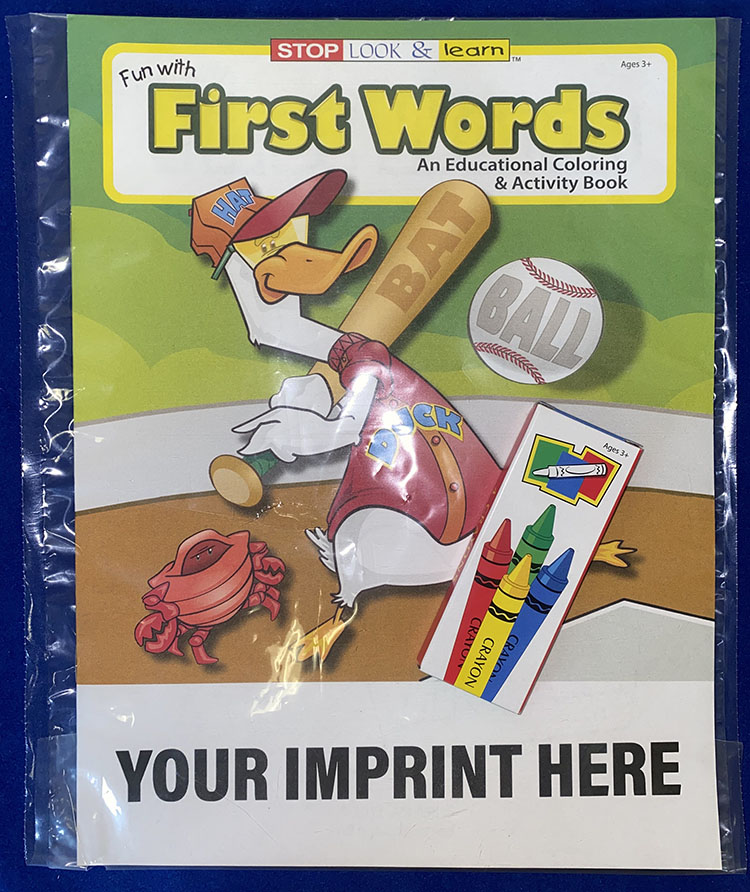 COLORING SET - Fun With First Words Coloring Book Fun Pack 3
