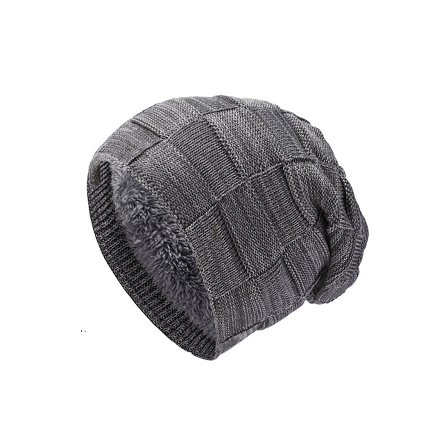 Men Lined Knit Warm Thick Binie Hat 1