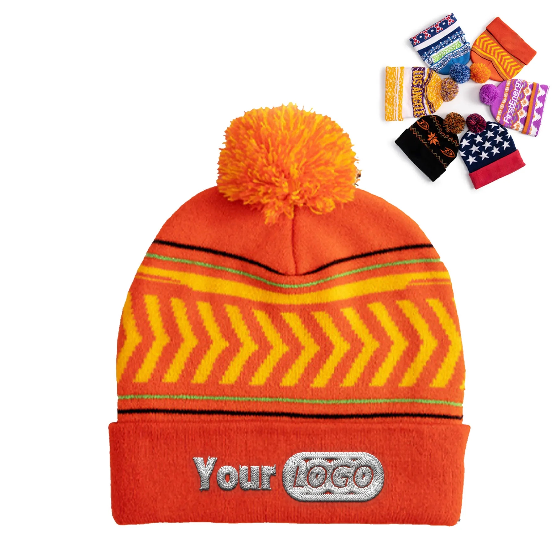 Colorful Autumn-Winter Acrylic Knit Beanie 2