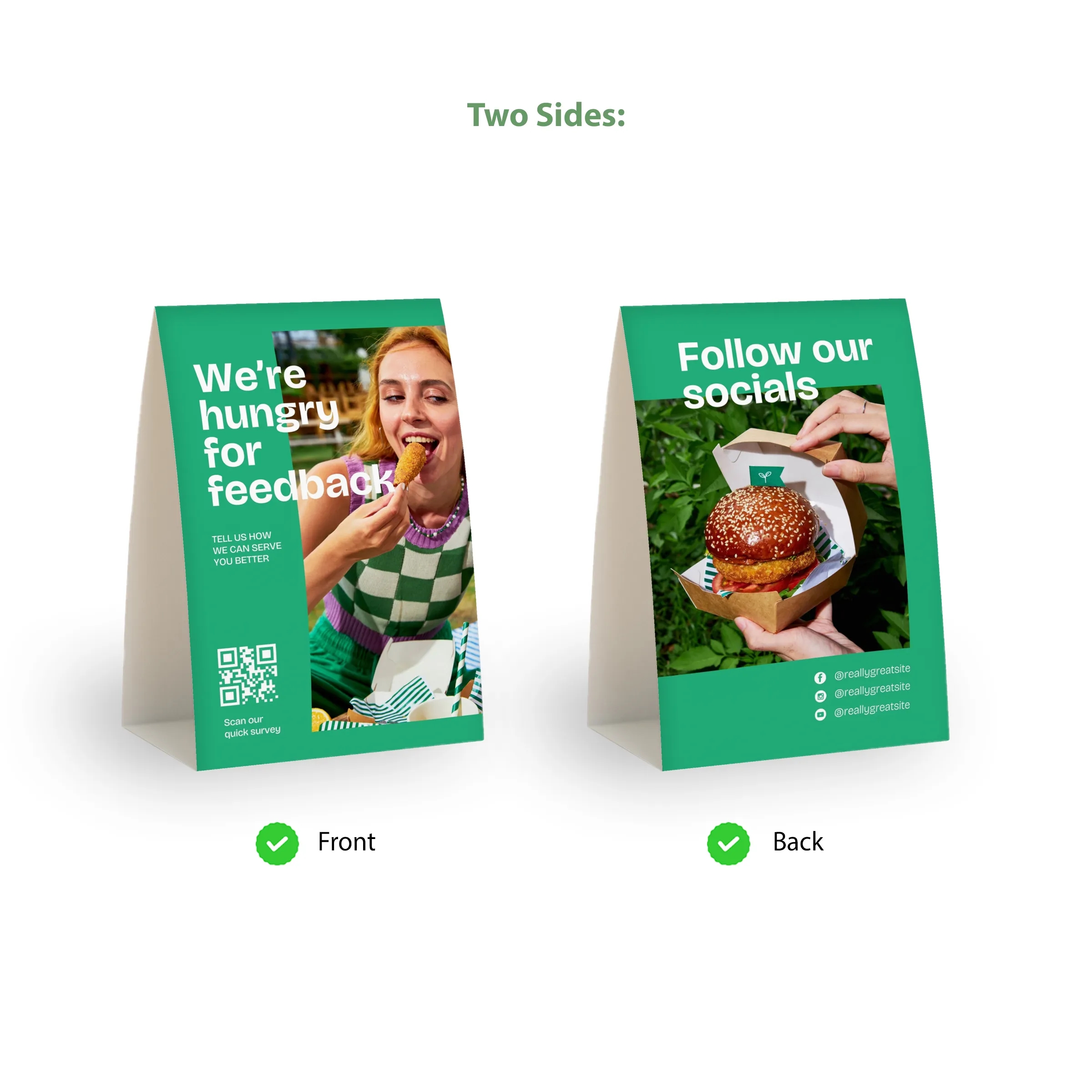 4.5" x 5.5" Custom Table Tents - Vertical 6