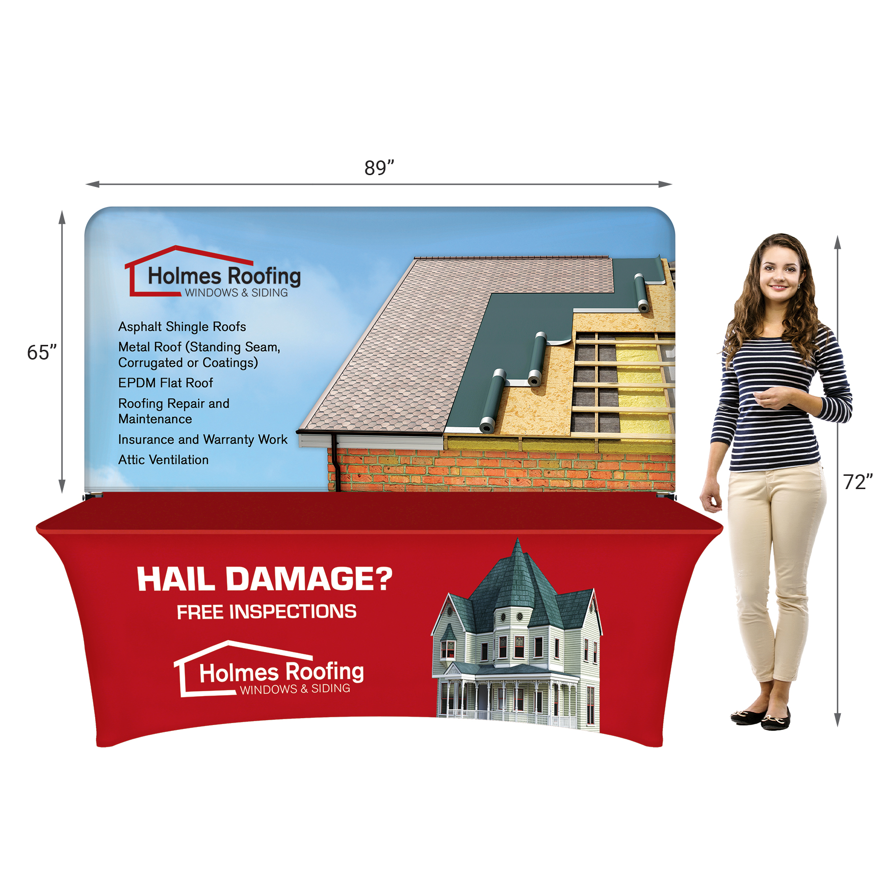 8' Table Cover Half Wall Kit 8