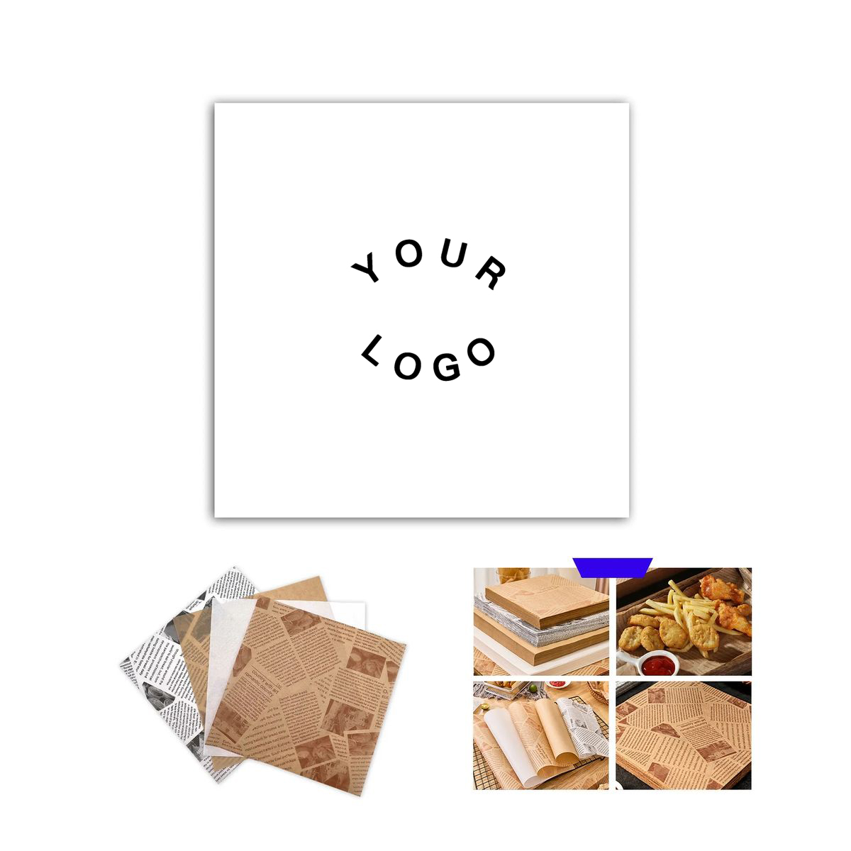 Waterproof Wrapping Paper for Fast Food Packaging 1