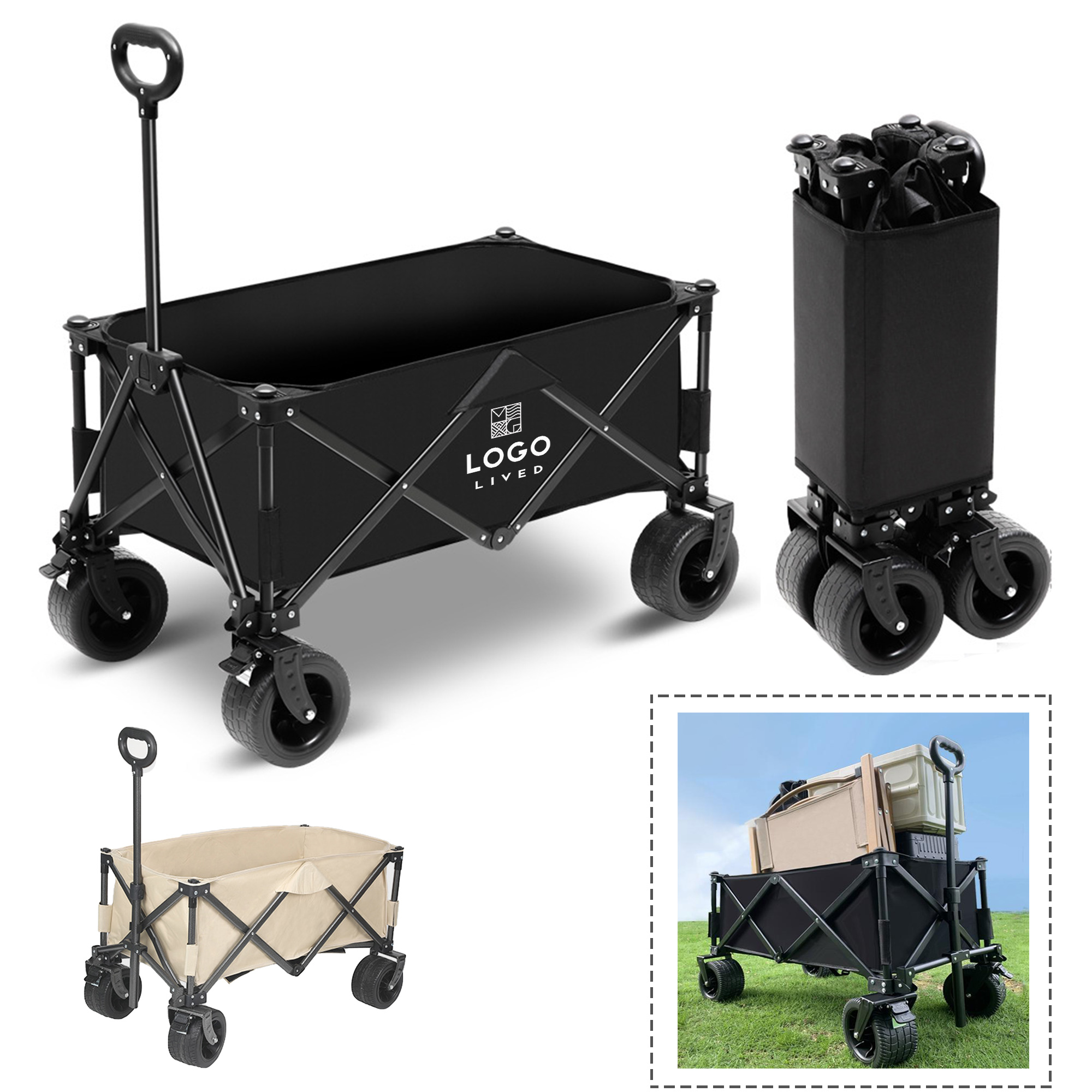 Portable Foldable Cargo Truck Trolley Camping Cart 4
