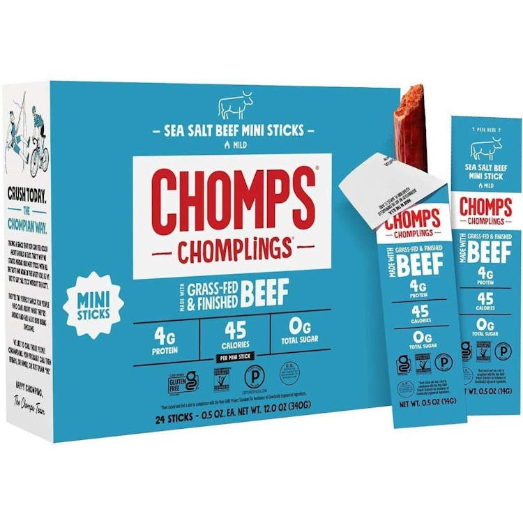 CHOMPS Chomplings Mini Beef Snack Sticks - Sea Salt 2