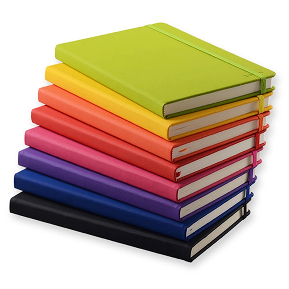 Classical A5 dotted grip journal striped pu cover with pocke 5