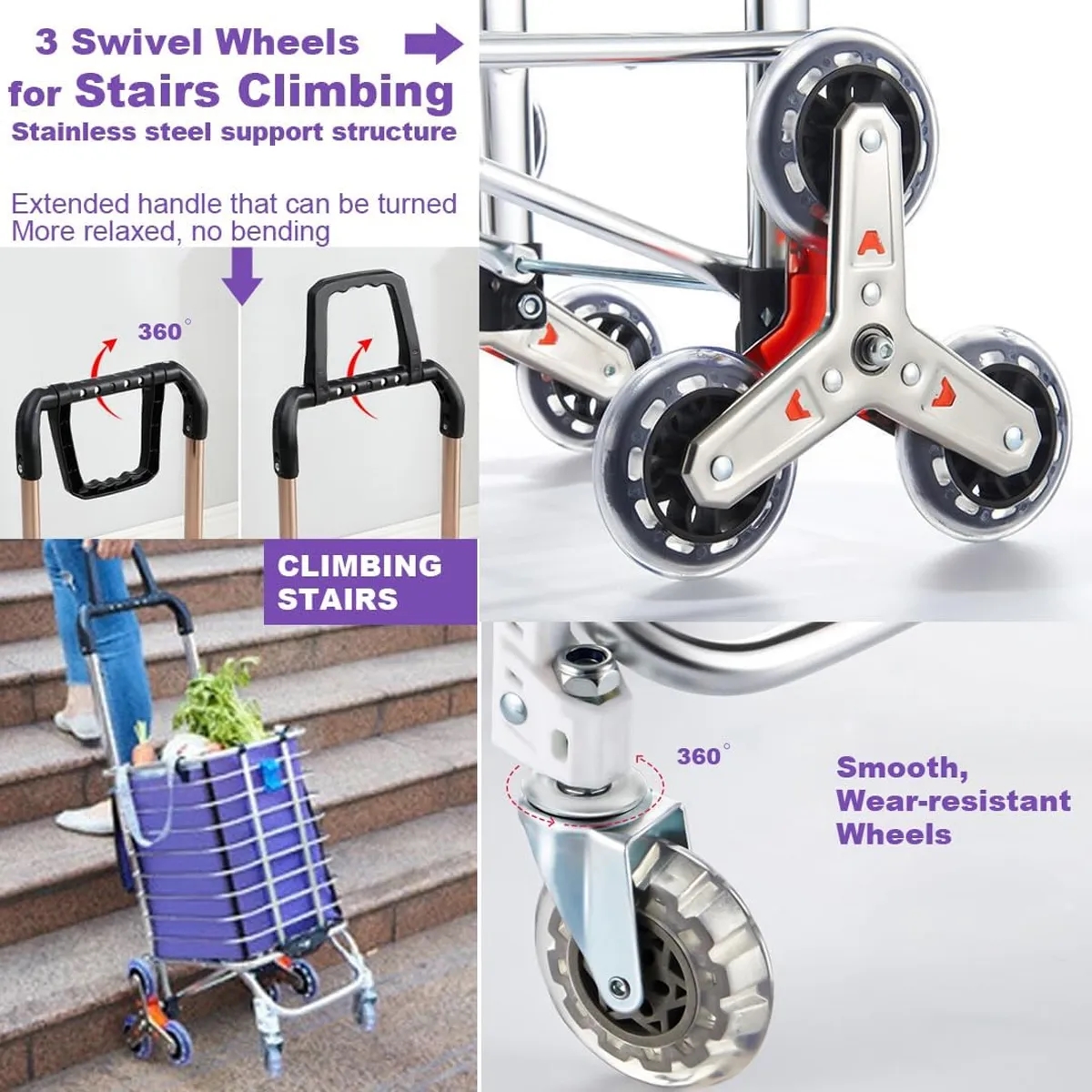 Foldable Shopping Grocery Carts 5