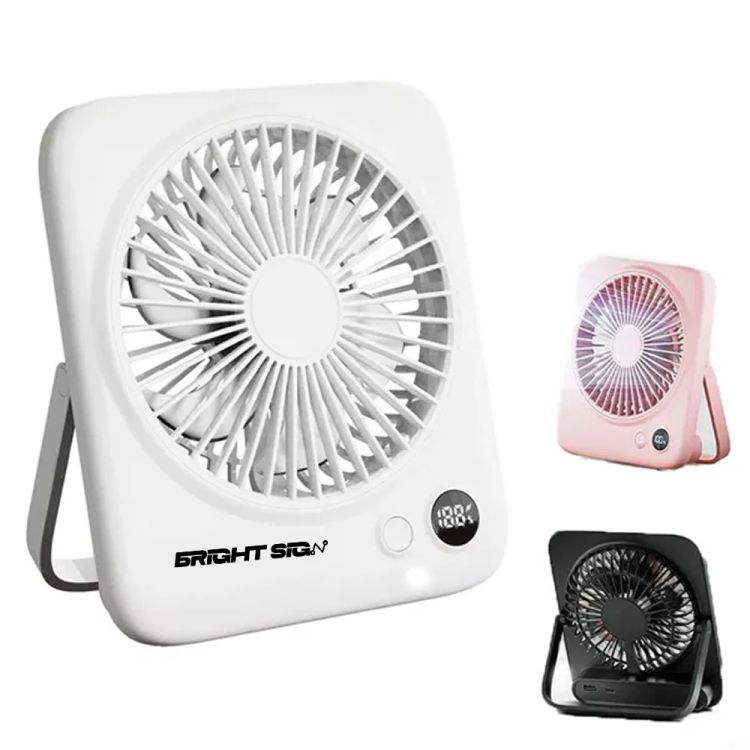 Digital Display Foldable Desk Fan with Power Bank 2