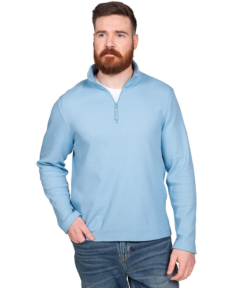 Men's Lightweight Waffle Quarter Zip Pullover 25