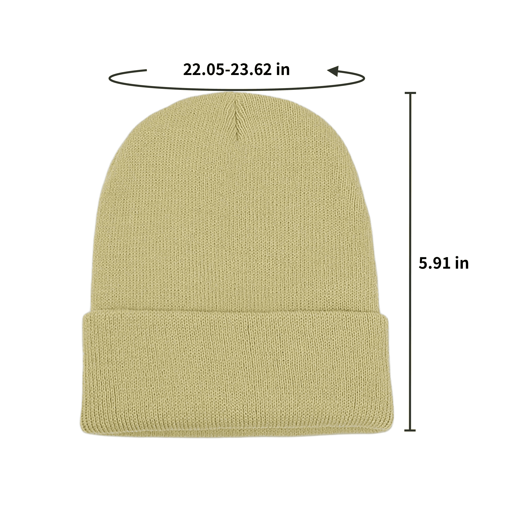 Customizable Solid Color Knitted Beanie 3