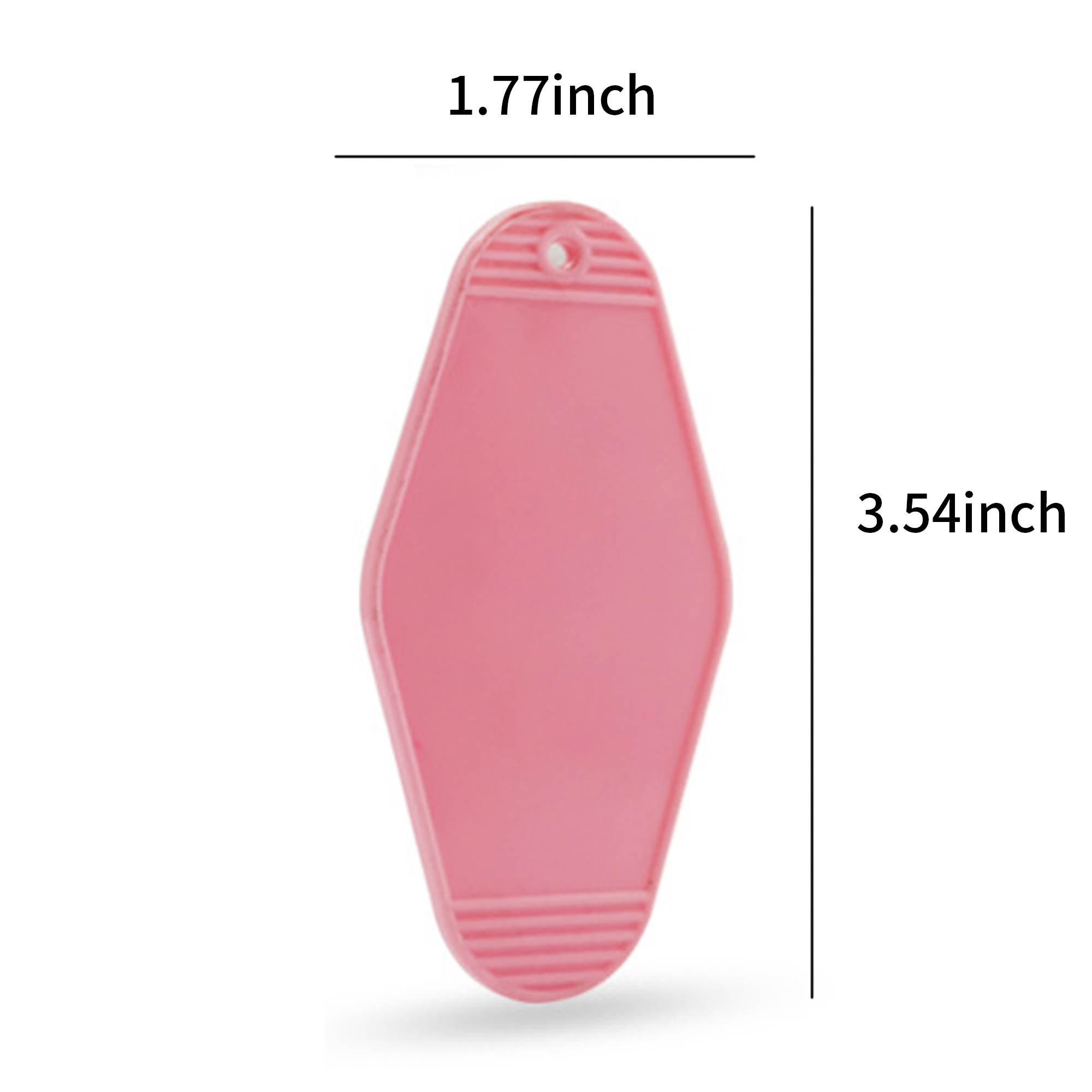 ABS Plastic Retro Hotel Keychain Tag Diamond Shape 3.54" 6