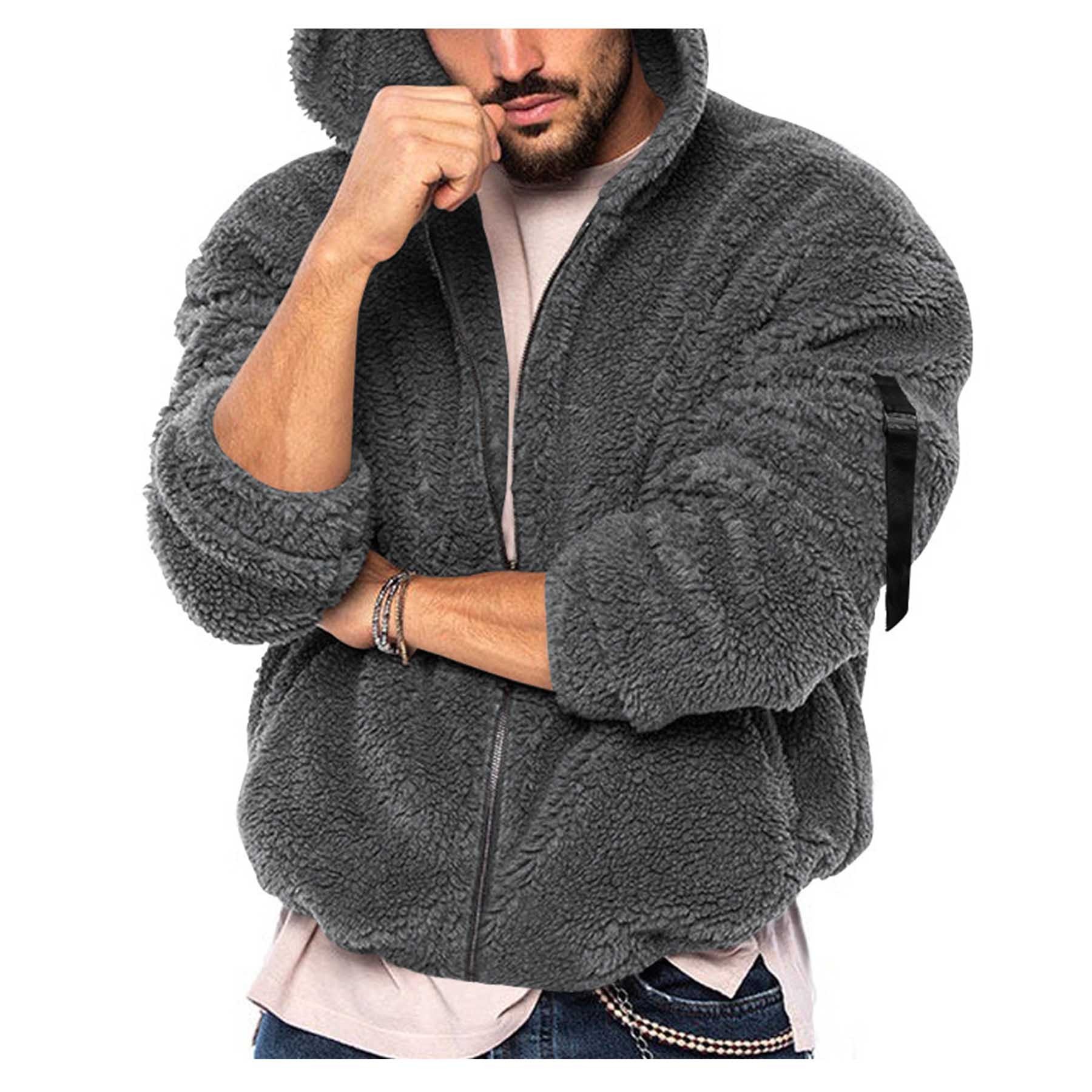 Men's Double Side Fleece Hoodie Jacket 8