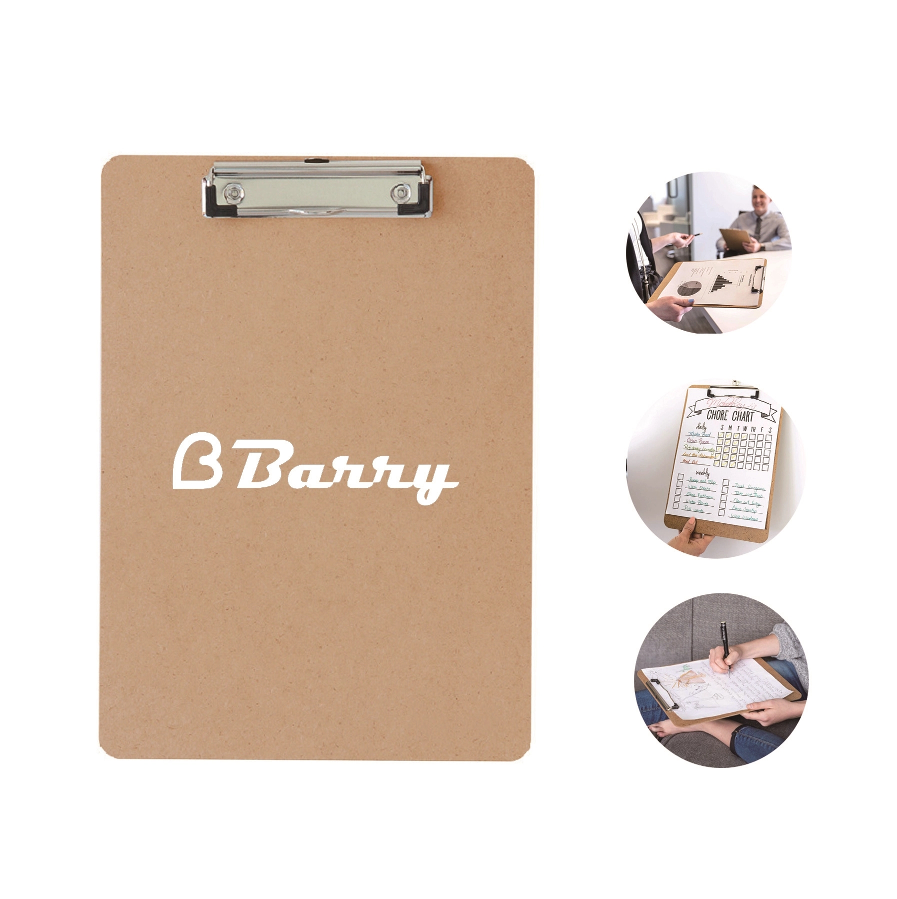 A4 Wood Clipboard w/ Metal Clip 5