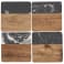 Black Marble and Wood Coaster Set 41