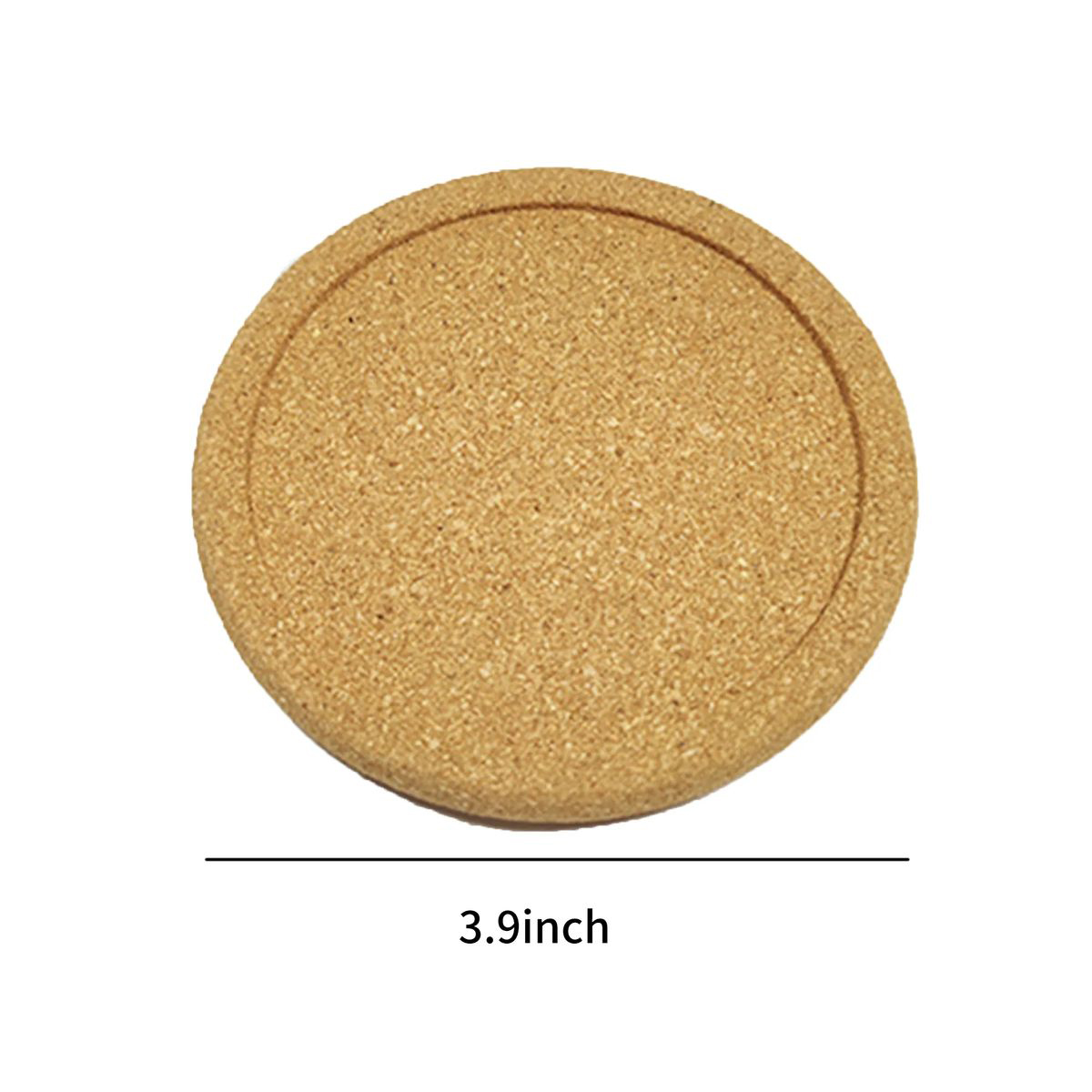 Round Cork Coaster 3.9 Inch for Hot and Cold Drinks 2