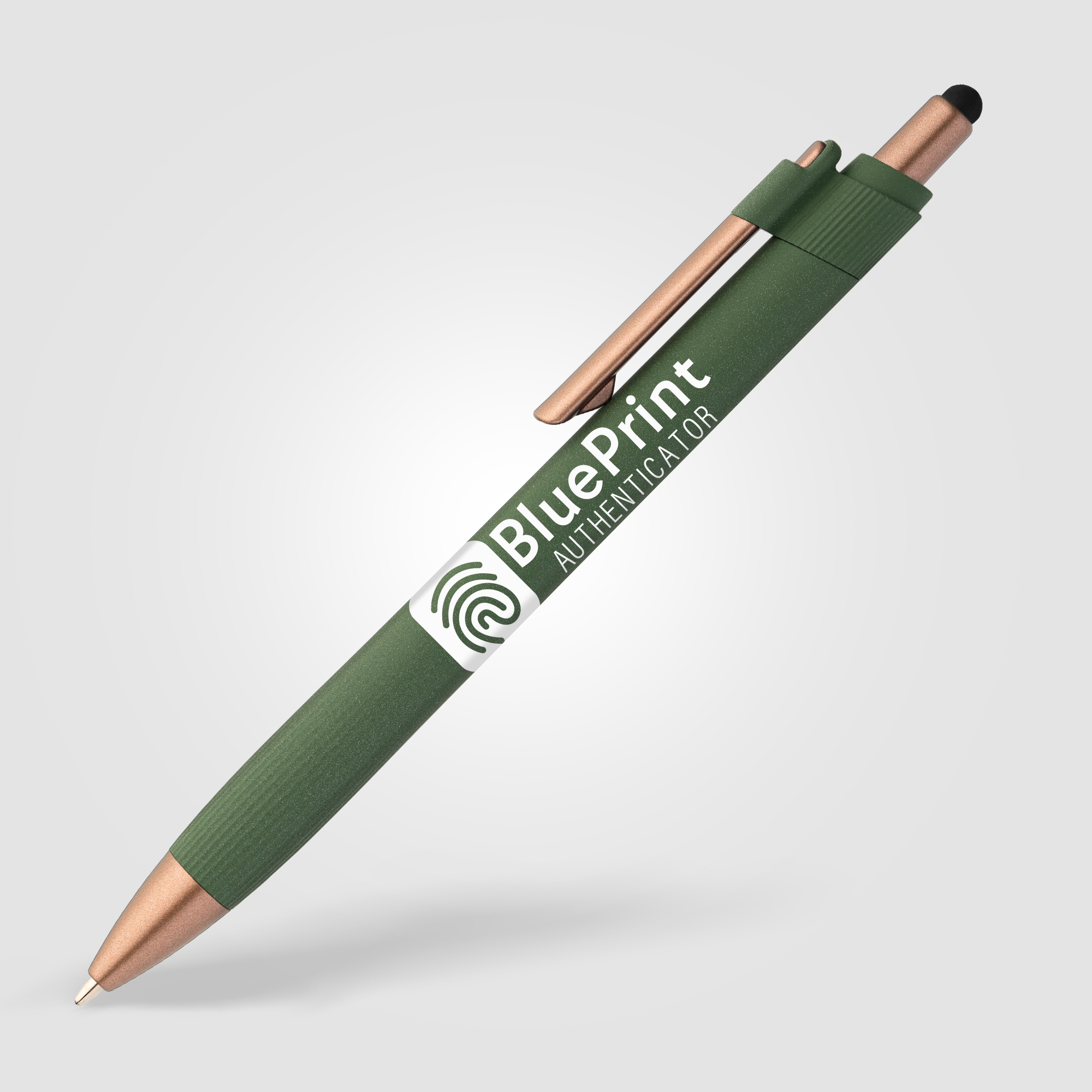 York Recycled Plastic Bronze Trim Stylus Ballpoint Pen 12