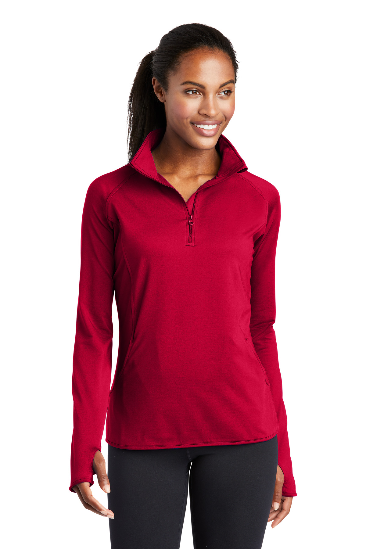 Sport-Tek® Women's Sport-Wick Stretch 1/4-Zip Pullover 4