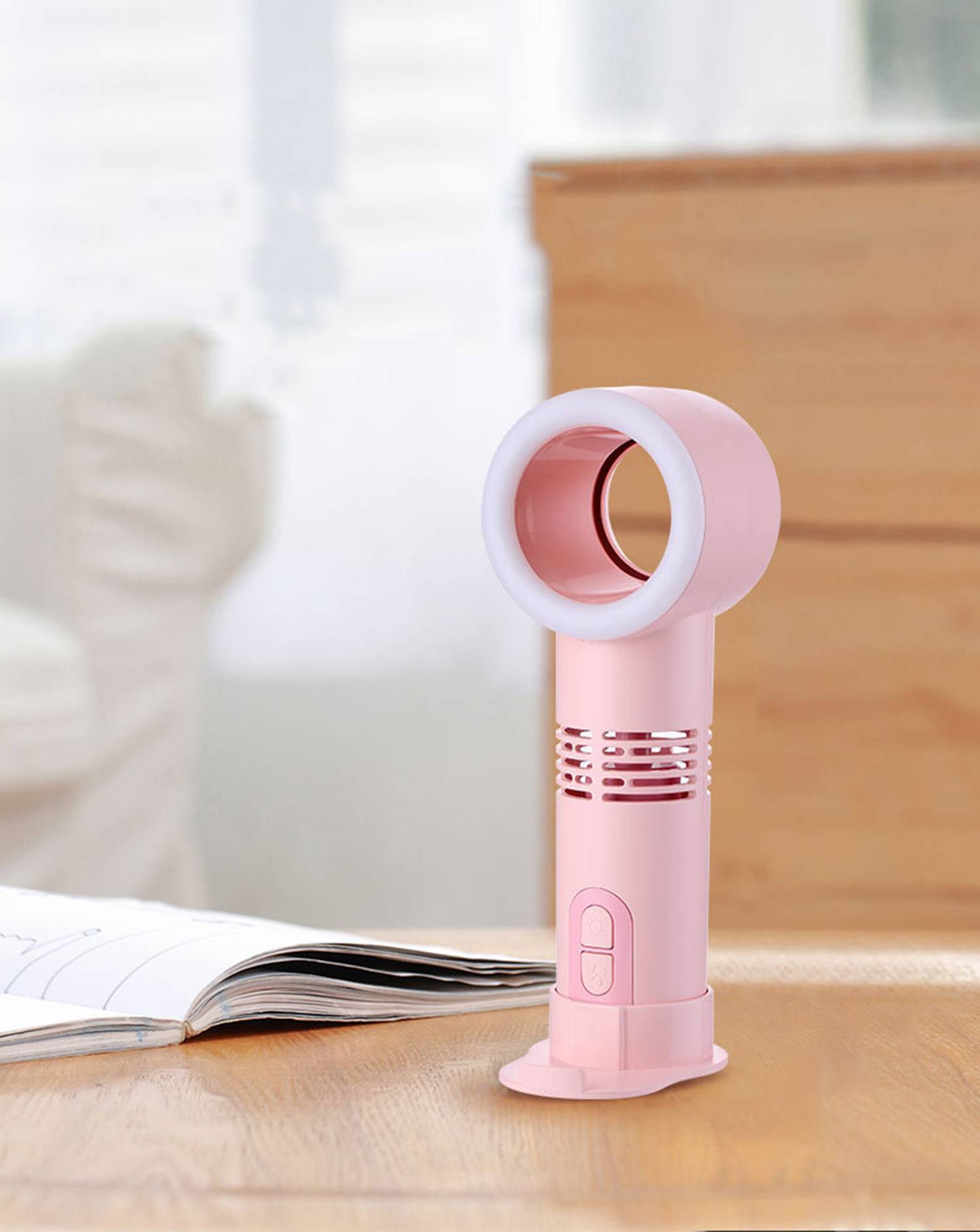 Portable USB Rechargeable Bladeless Mini Fan Handheld 2