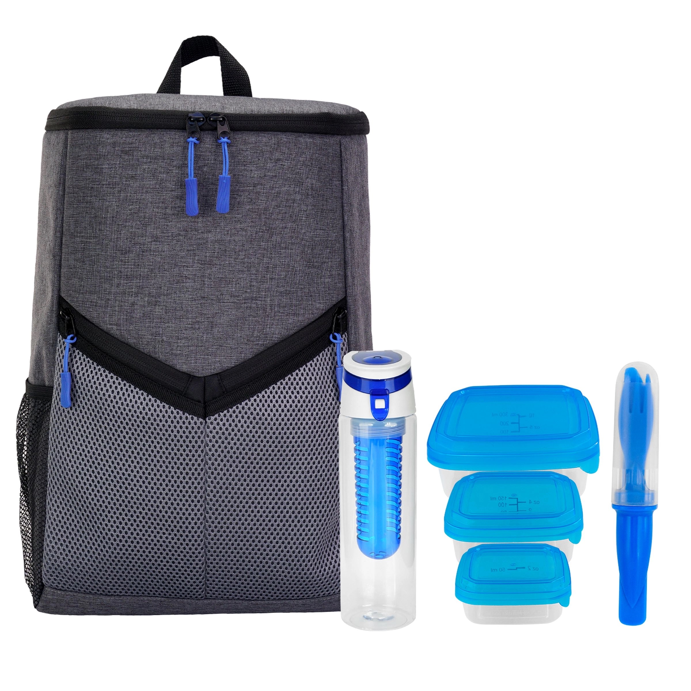 Victory Lunch & Drink Cooler Backpack Set 7