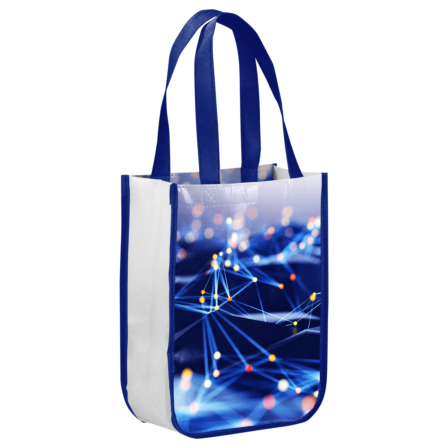 Fully Customizable 105GSM Round-Corner Laminated Tote Bags (12'' x 16'' x 6'') 1