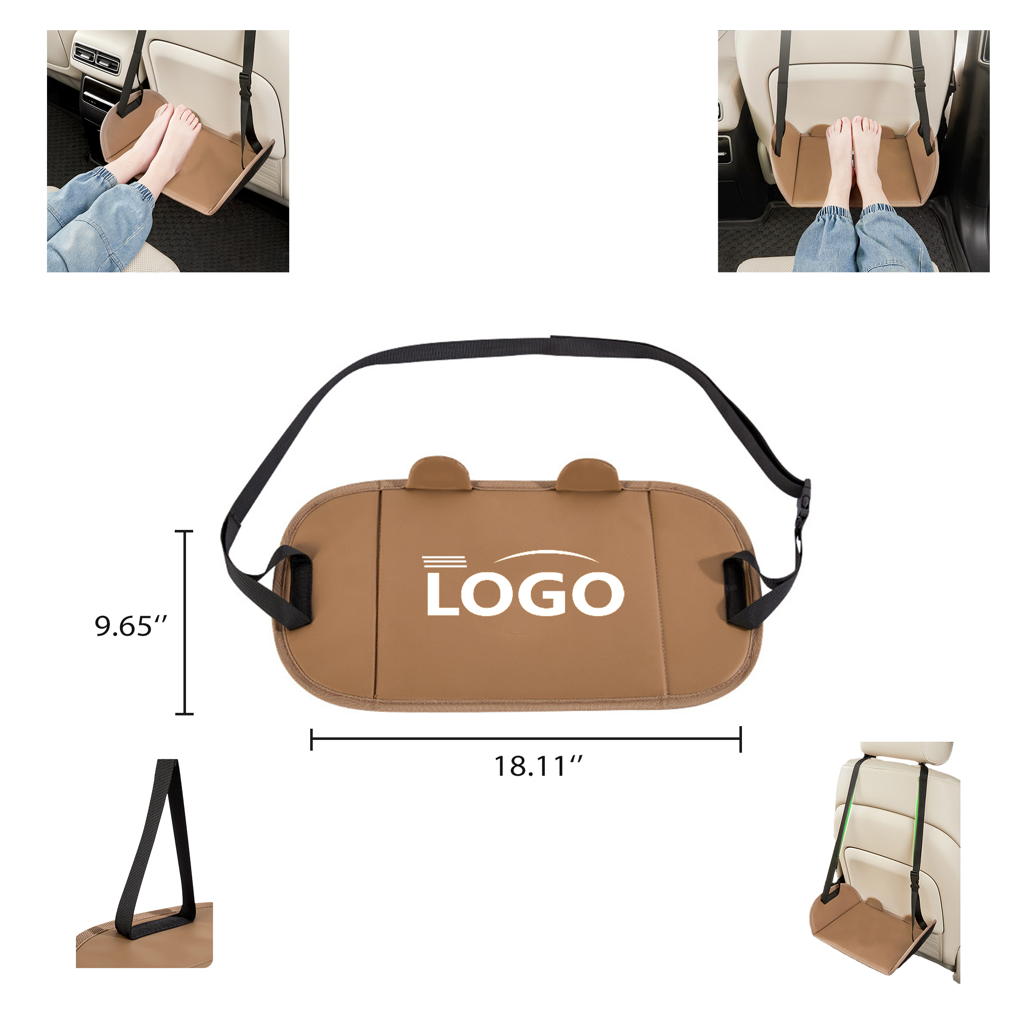 Adjustable Car Seat Footrest Portable Foot Hammock 2