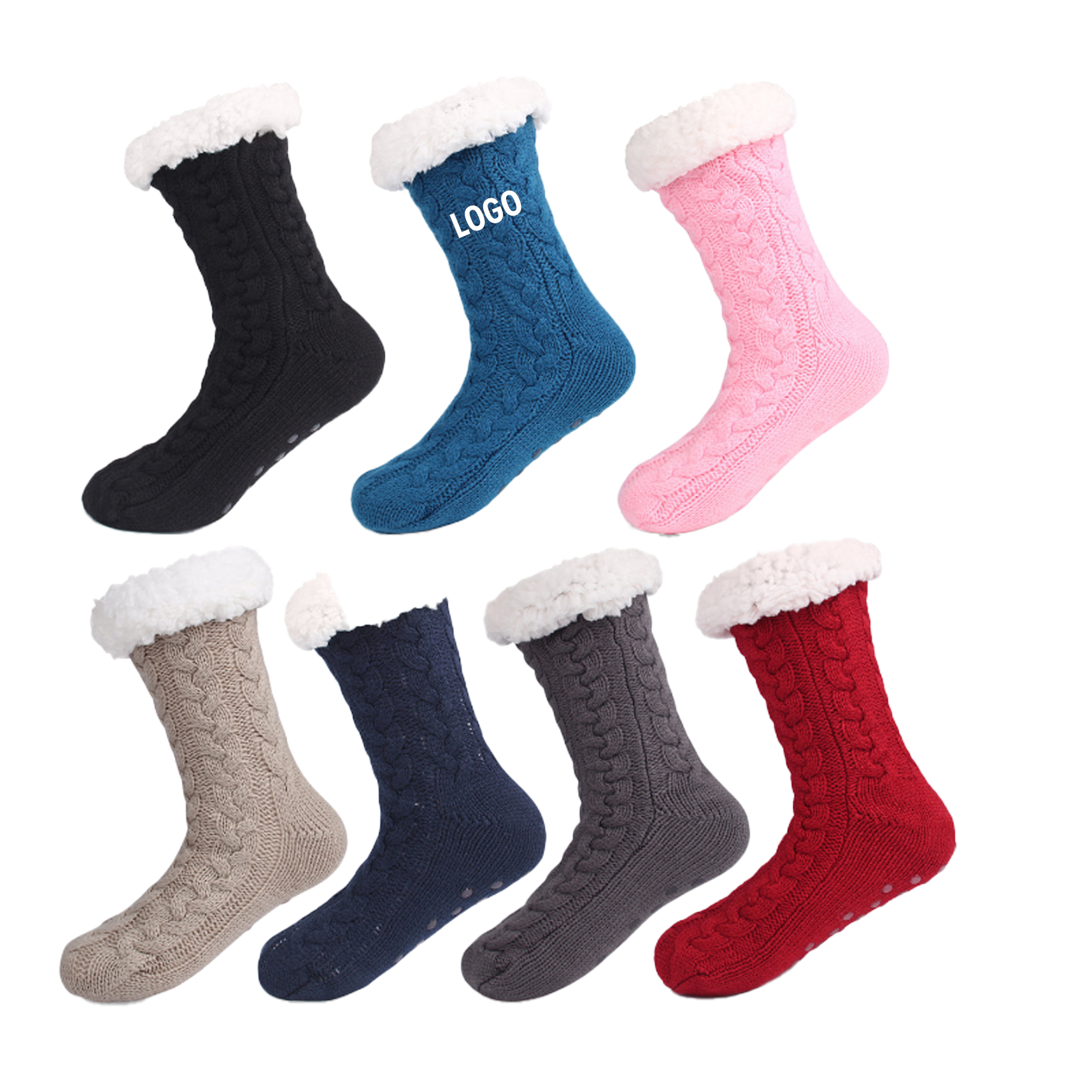 Warm Knit Lounge Socks for Indoor Use 2