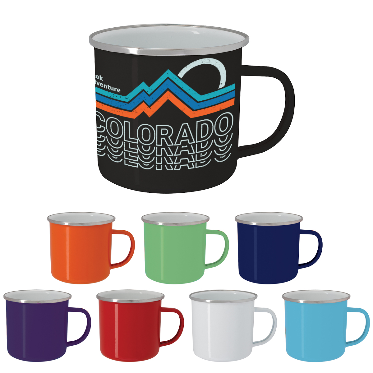 16 Oz. Full Color Steel Campfire Mug 2