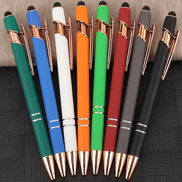 Ellipse Softy Rose Gold Metallic Pen w/ Stylus 1