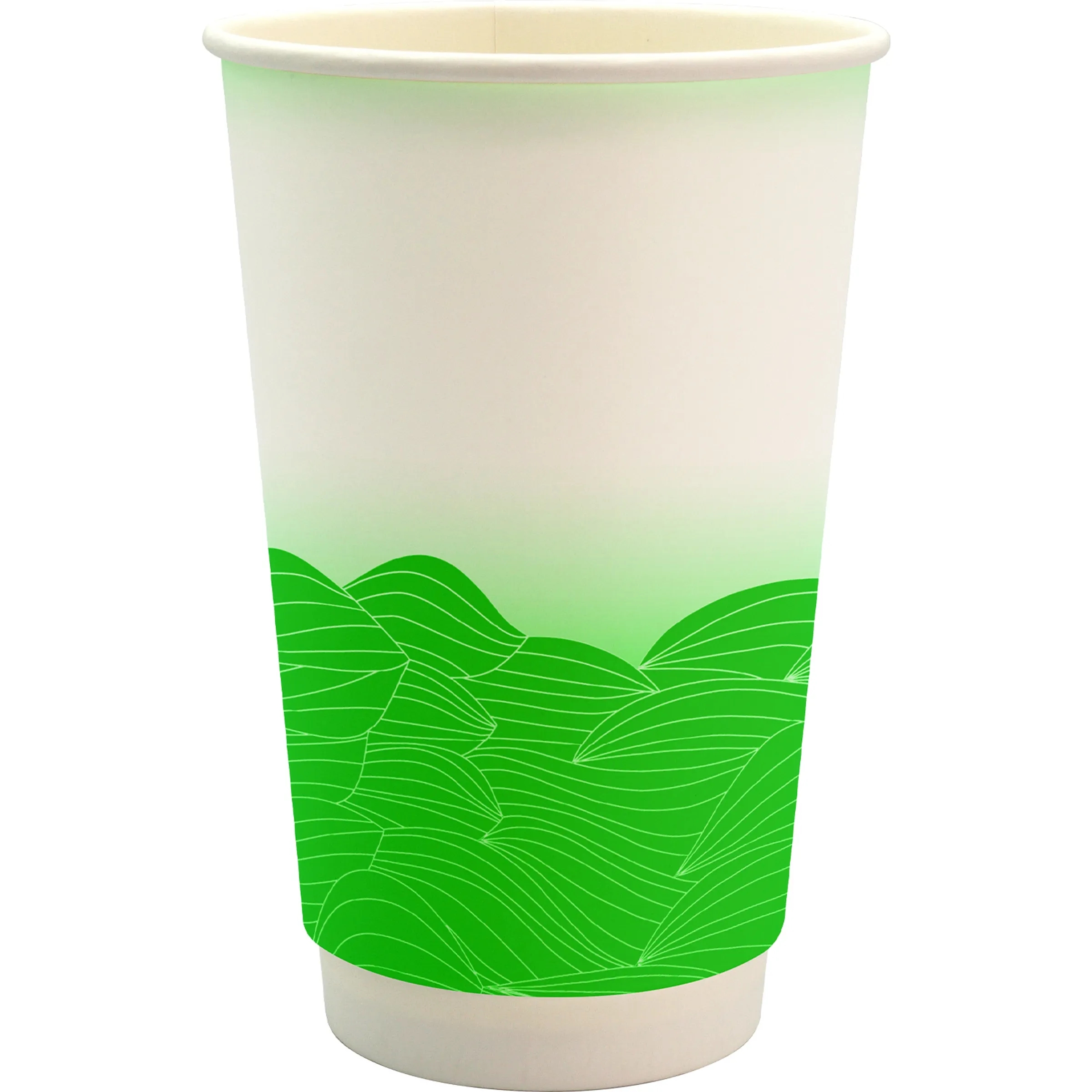16 oz. Full Color Turbulent Waves Cube Paper Cup 7