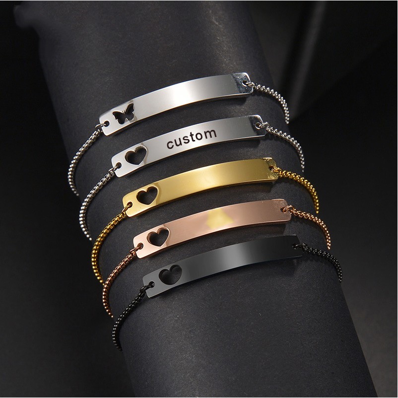 Stainless Steel Laser Engraved Custom Bracelet 2