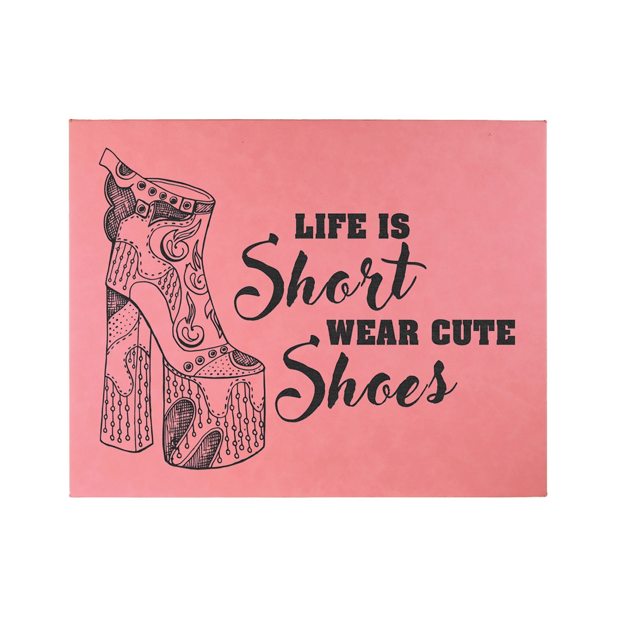 16" x 20" Pink Leatherette Wall Decor