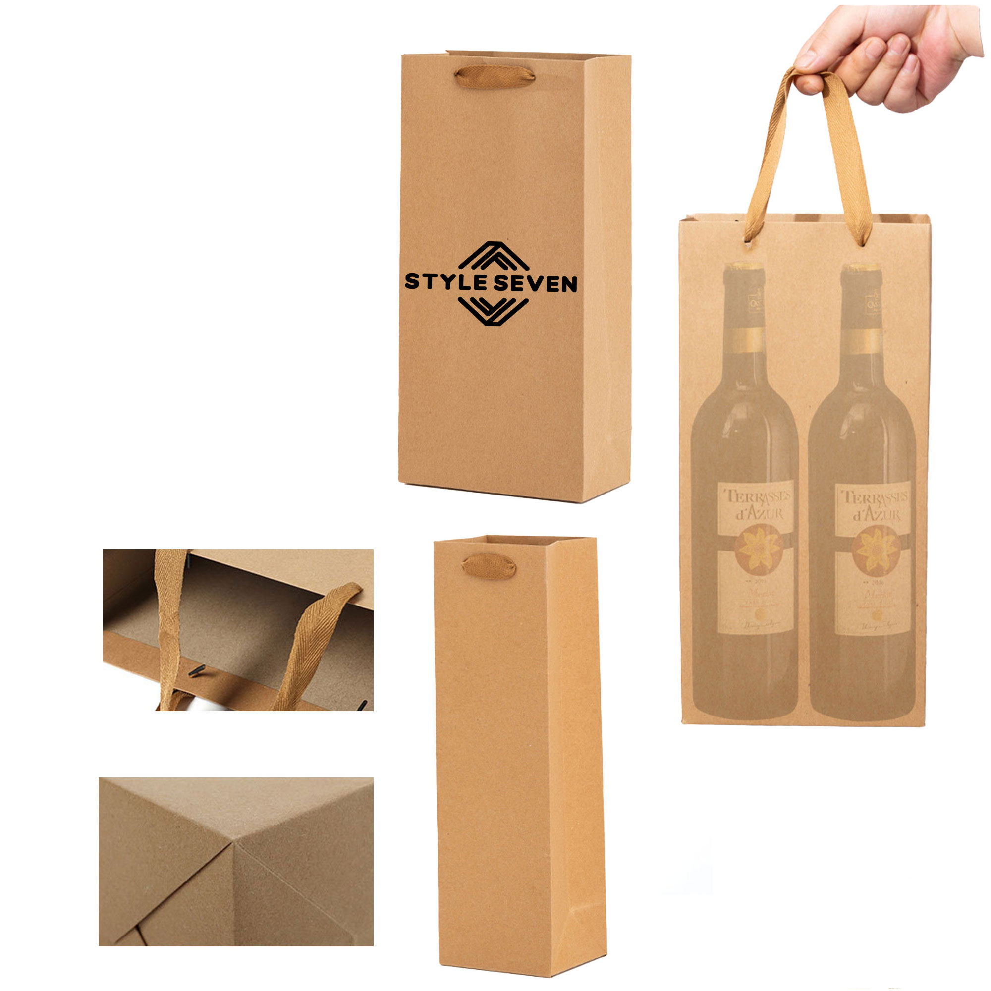 Kraft Paper Wine Bags 2