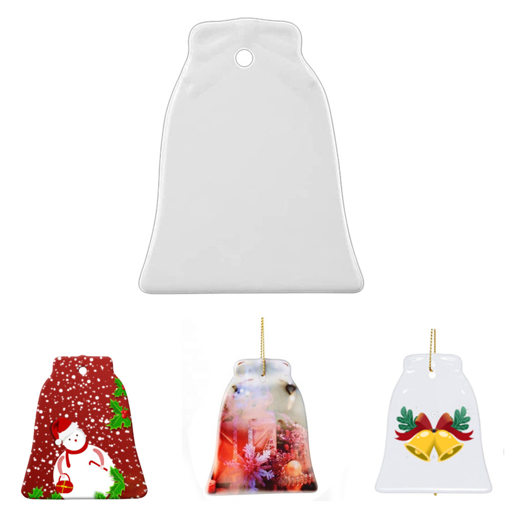 Bell Shape Ceramic Christmas Ornament 3