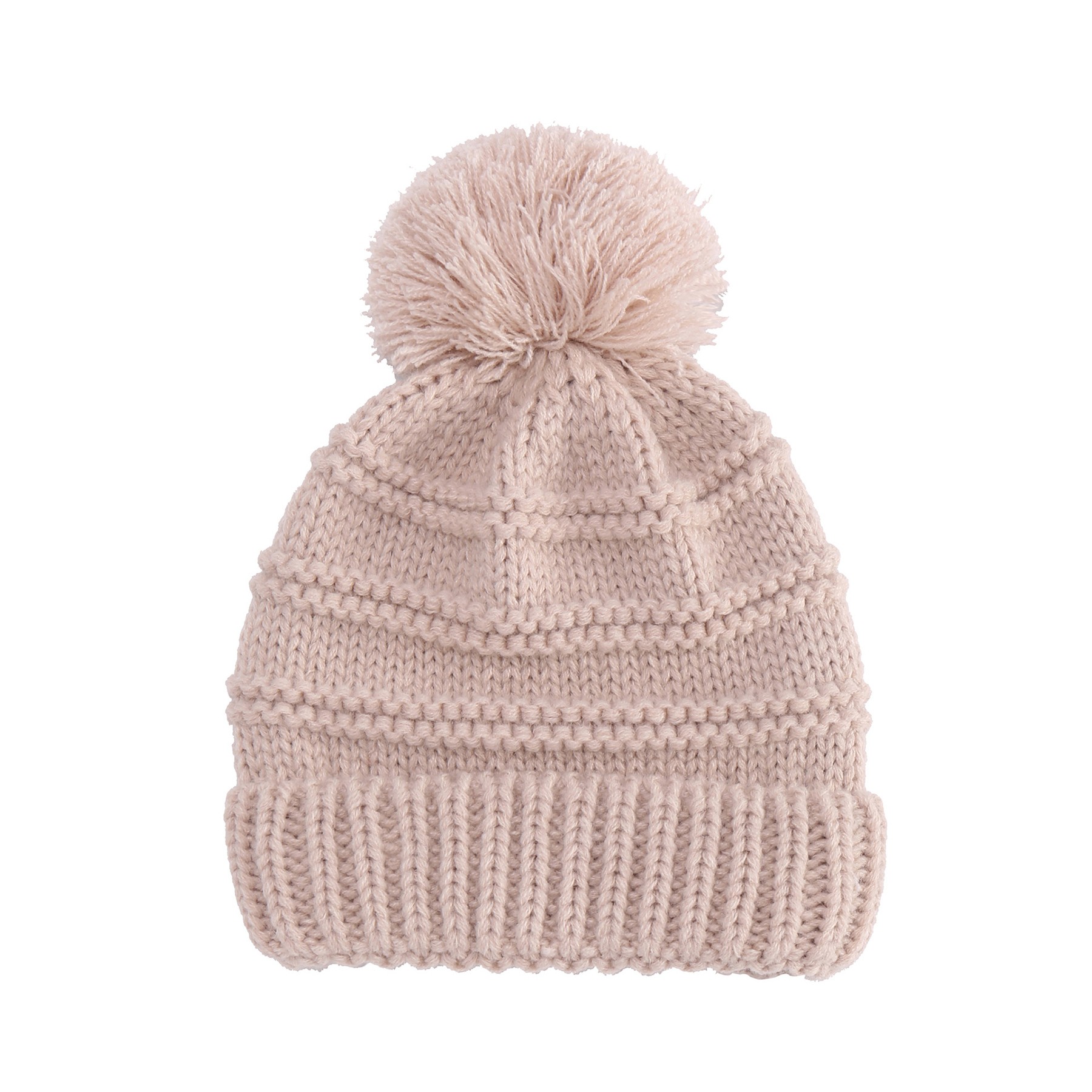 Knit Baby Winter Beanie Hat With Pom Pom 2