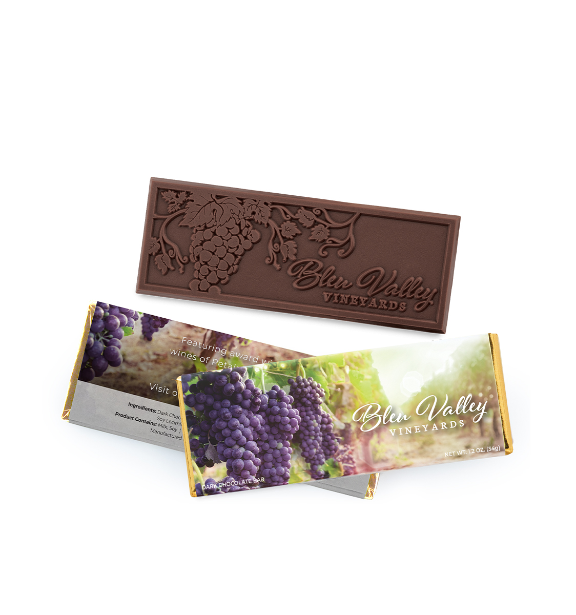 2"x 5" Brand Impact Custom Chocolate Wrapper Bar 6