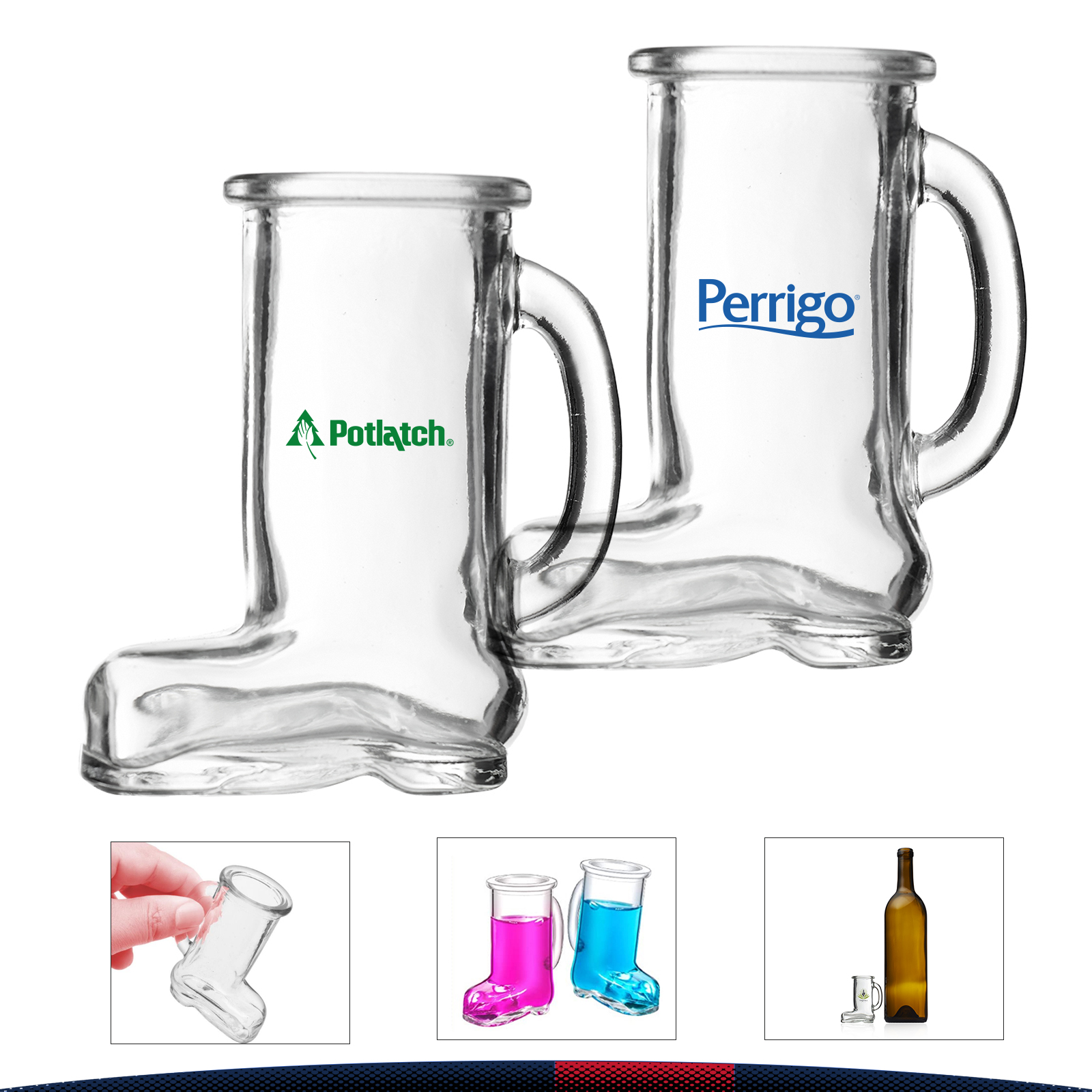 1.5 oz. Trevis Boot Shot Glasses 1