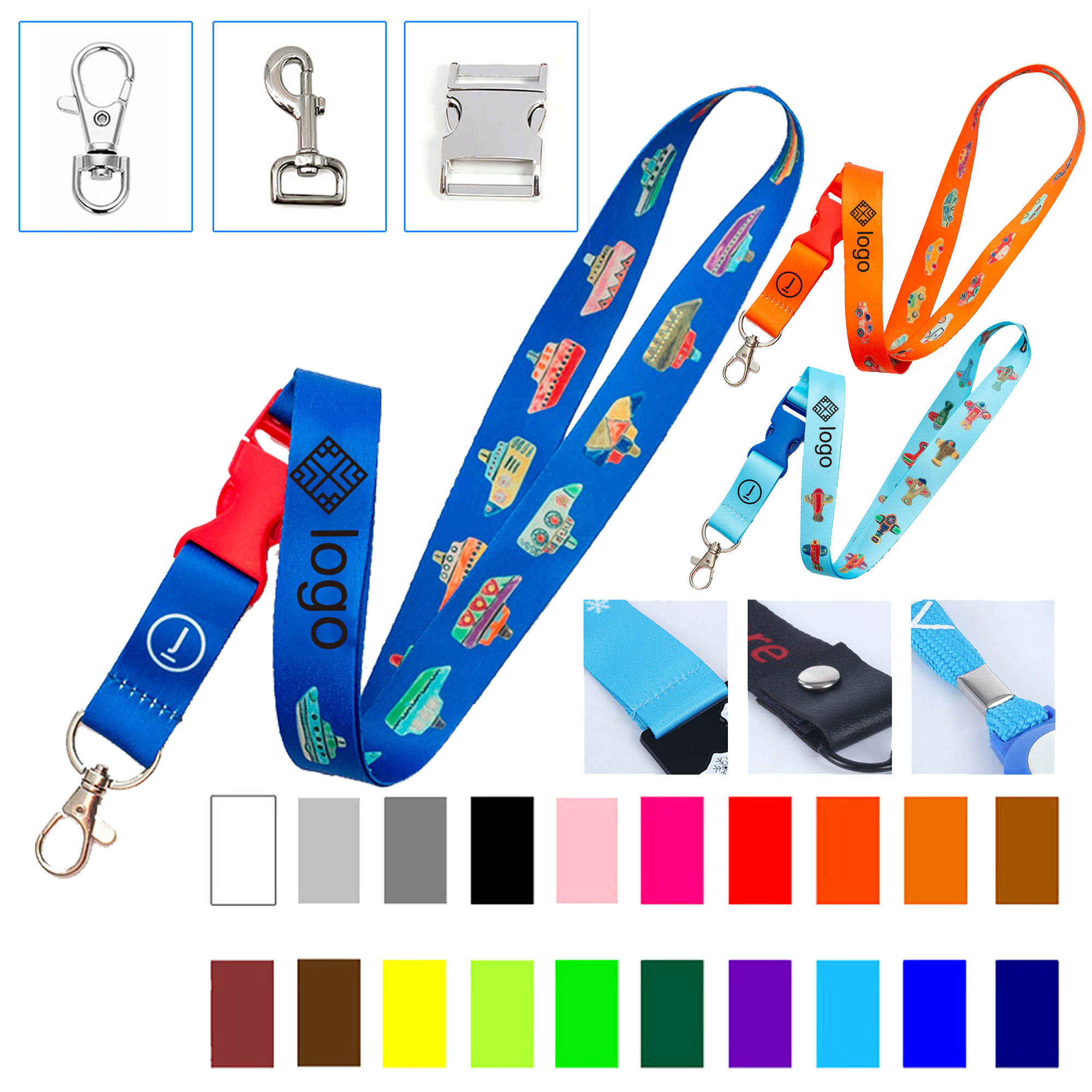 Detachable Custom Polyester Cruise Lanyard For Badge Holder