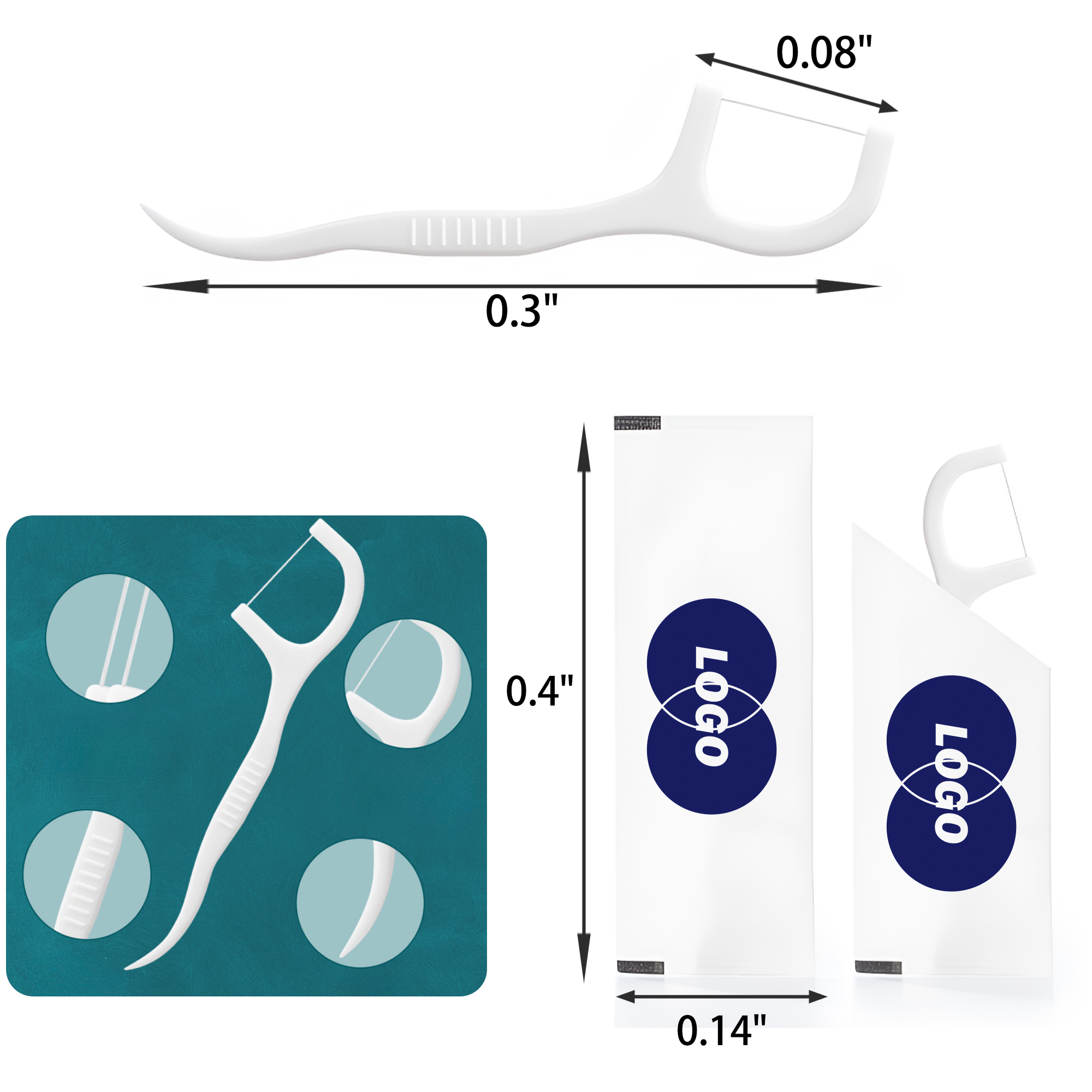 Hygienic Individually Packaged Disposable Dental Floss 1