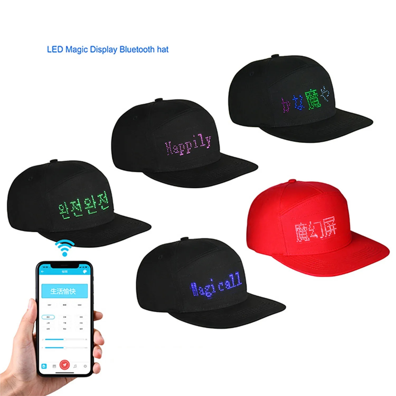Animated Bluetooth Led Sign Hat 1