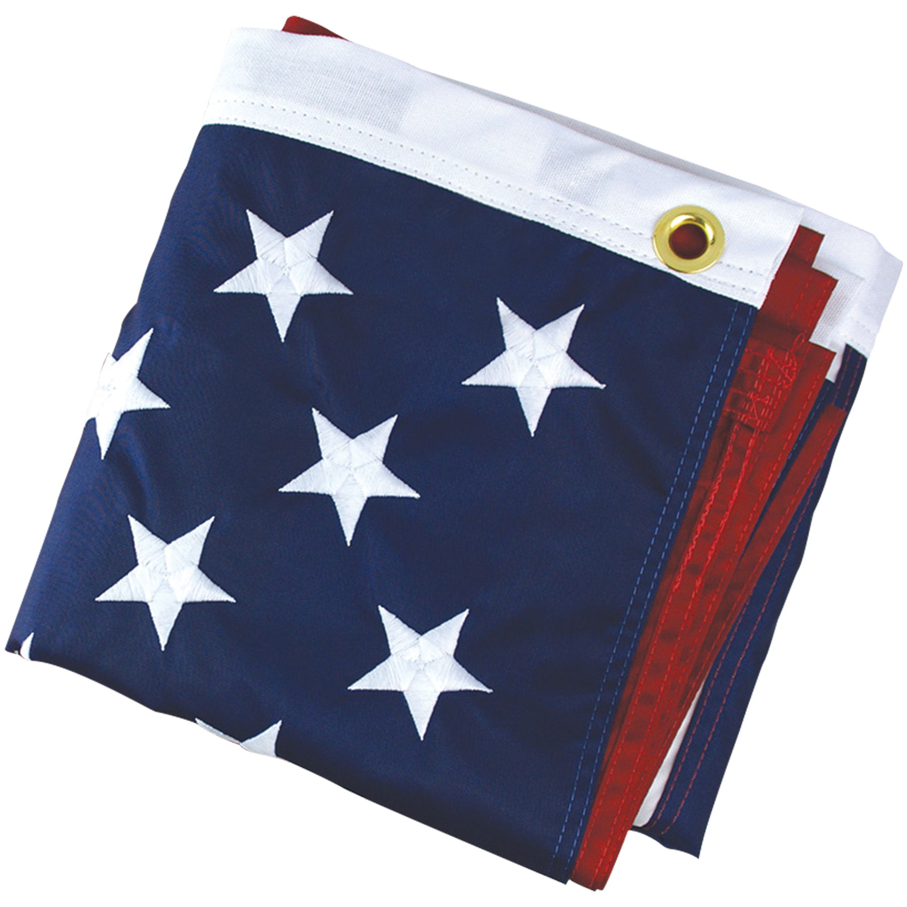 10' Gold Inground Economy Aluminum Display Pole w/ 3' x 5' Embroidered US Flag 1