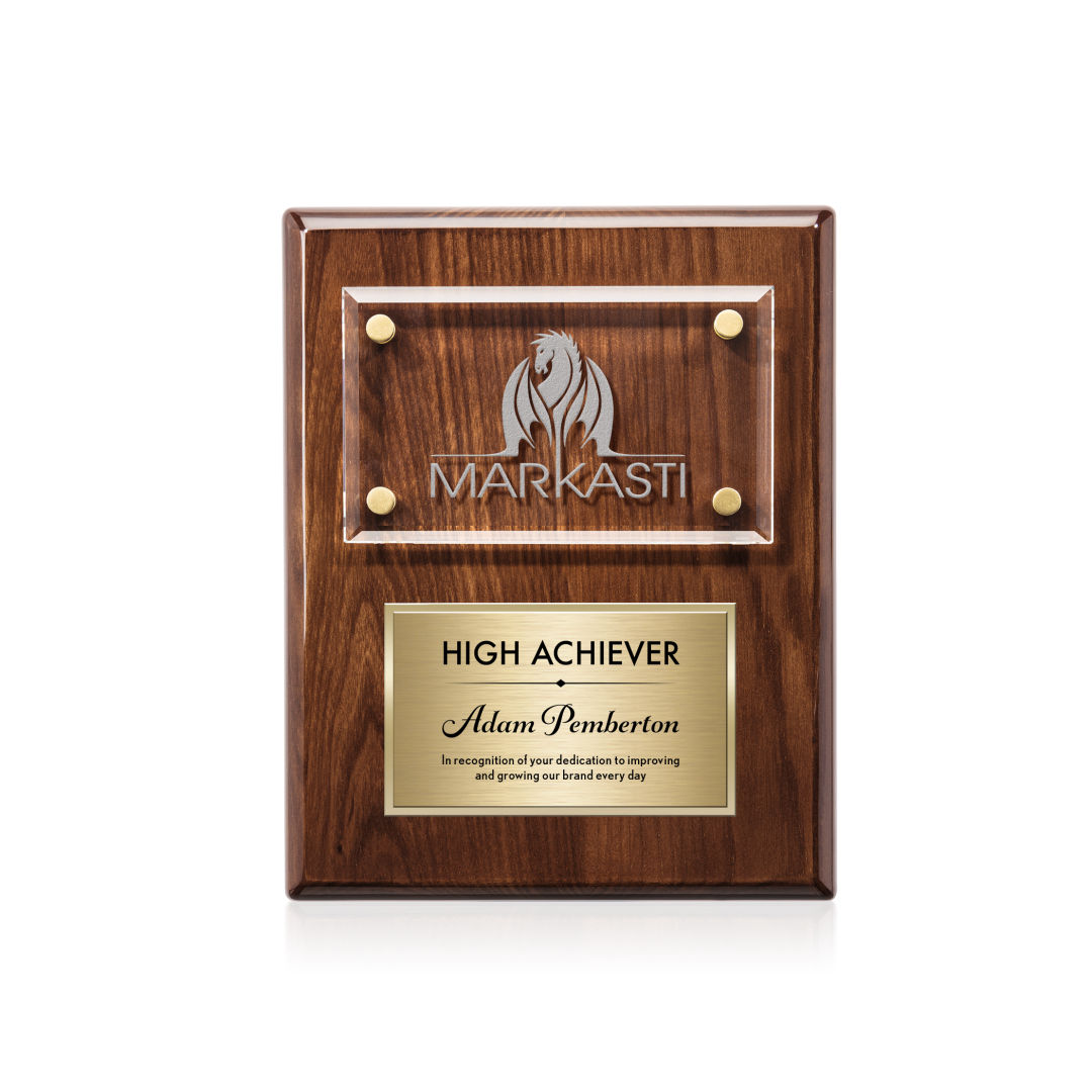 Gossamer Plaque - Walnut/Gold 6