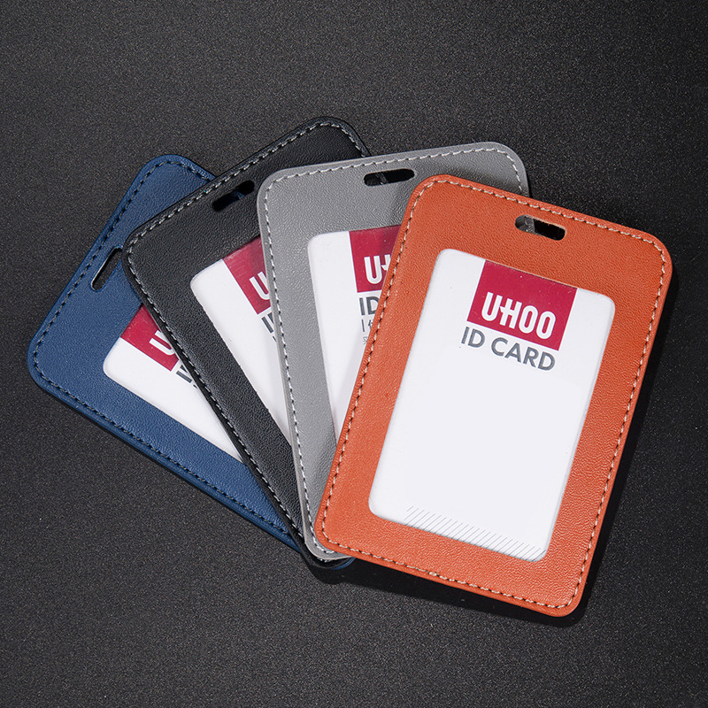Leather ID Badge Holder with Lanyard 4