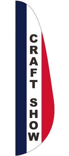 "CRAFT SHOW" 3' x 15' Message Feather Flag 1